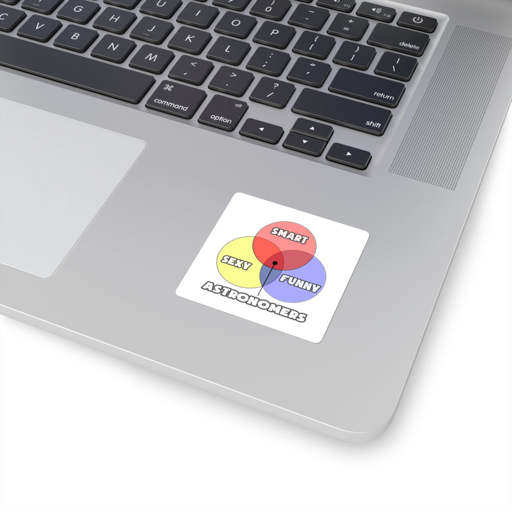 Venn Diagram .. Astronomers - Square Stickers