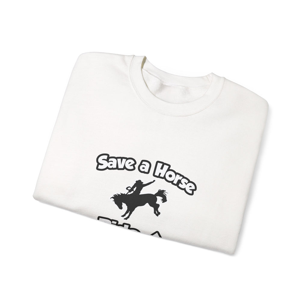 Save a Horse .. Ride a Doctor - Unisex Heavy Blend™ Crewneck Sweatshirt