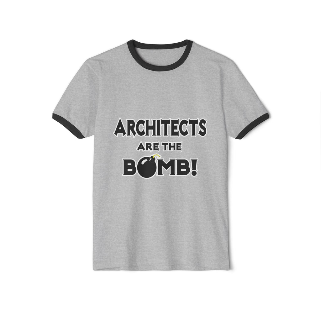 Architects Are The Bomb! - Unisex Cotton Ringer T-Shirt