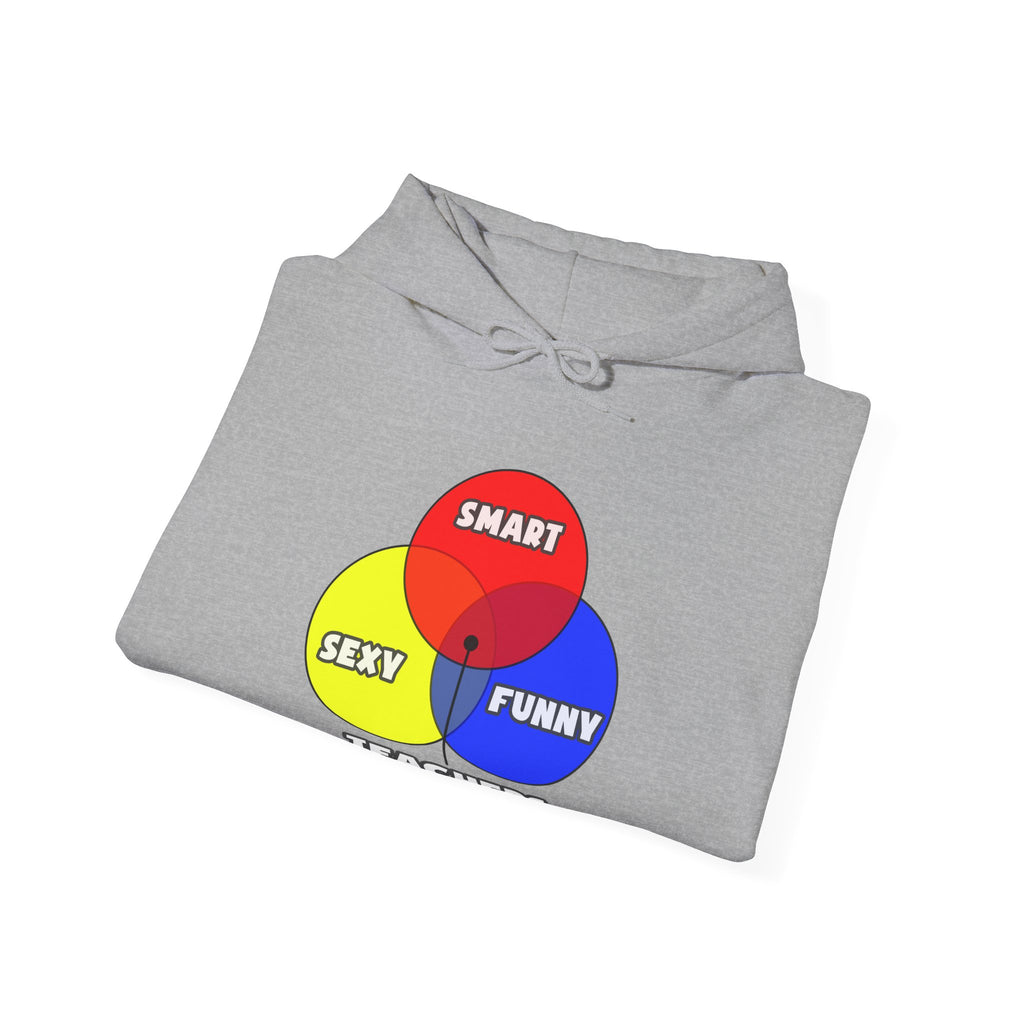 Venn Diagram .. Teachers - Unisex Heavy Blend™ Hooded Sweatshirt
