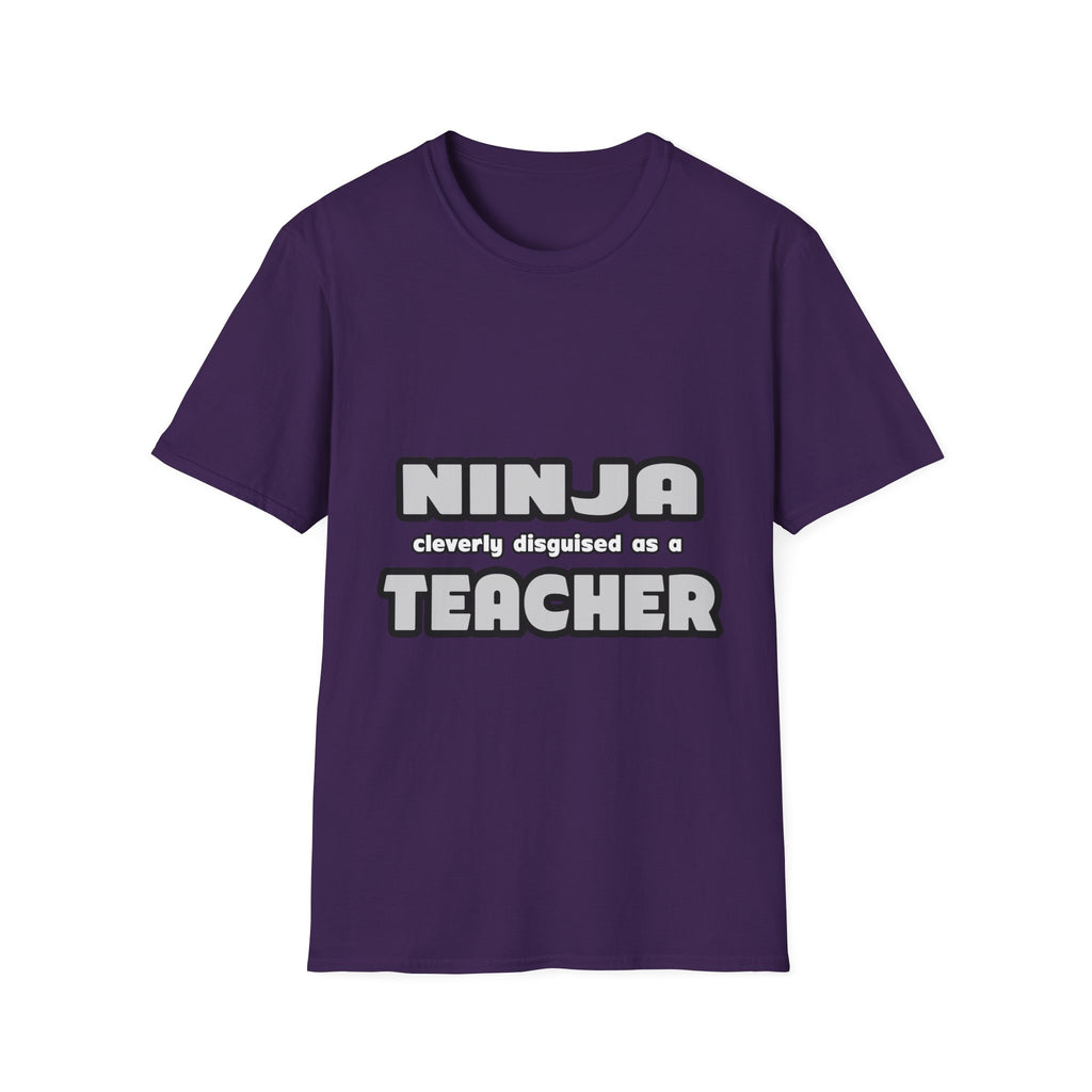 Ninja Cleverly Disguised As A Teacher - Unisex Softstyle T-Shirt
