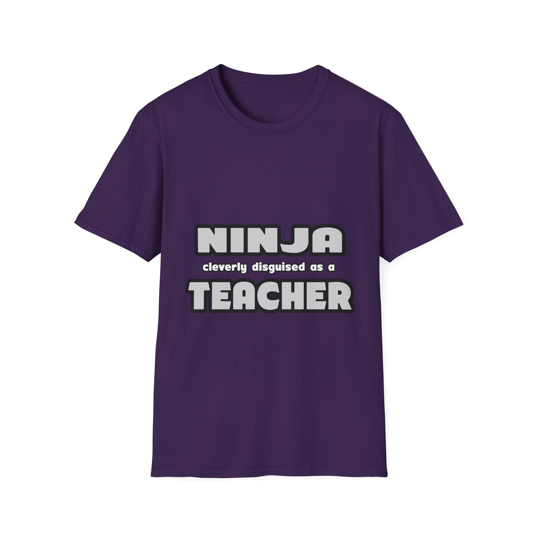 Ninja Cleverly Disguised As A Teacher - Unisex Softstyle T-Shirt