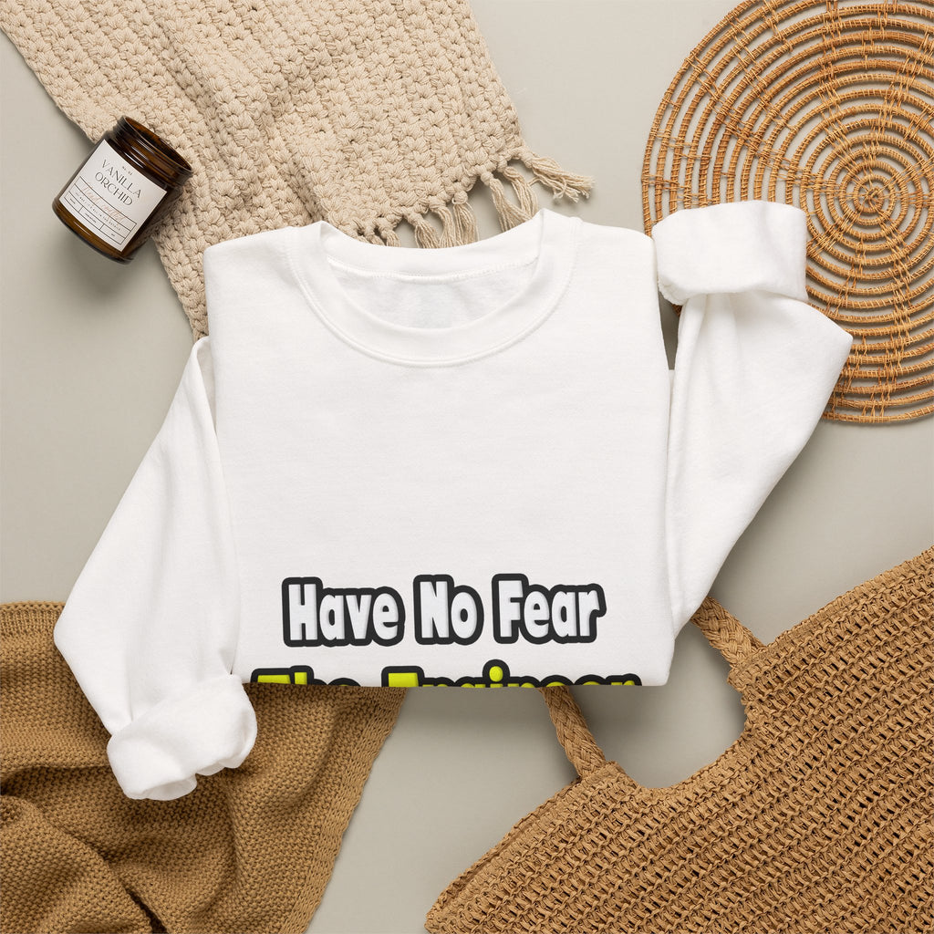 No Fear, The Engineer Is Here - Unisex Heavy Blend™ Crewneck Sweatshirt
