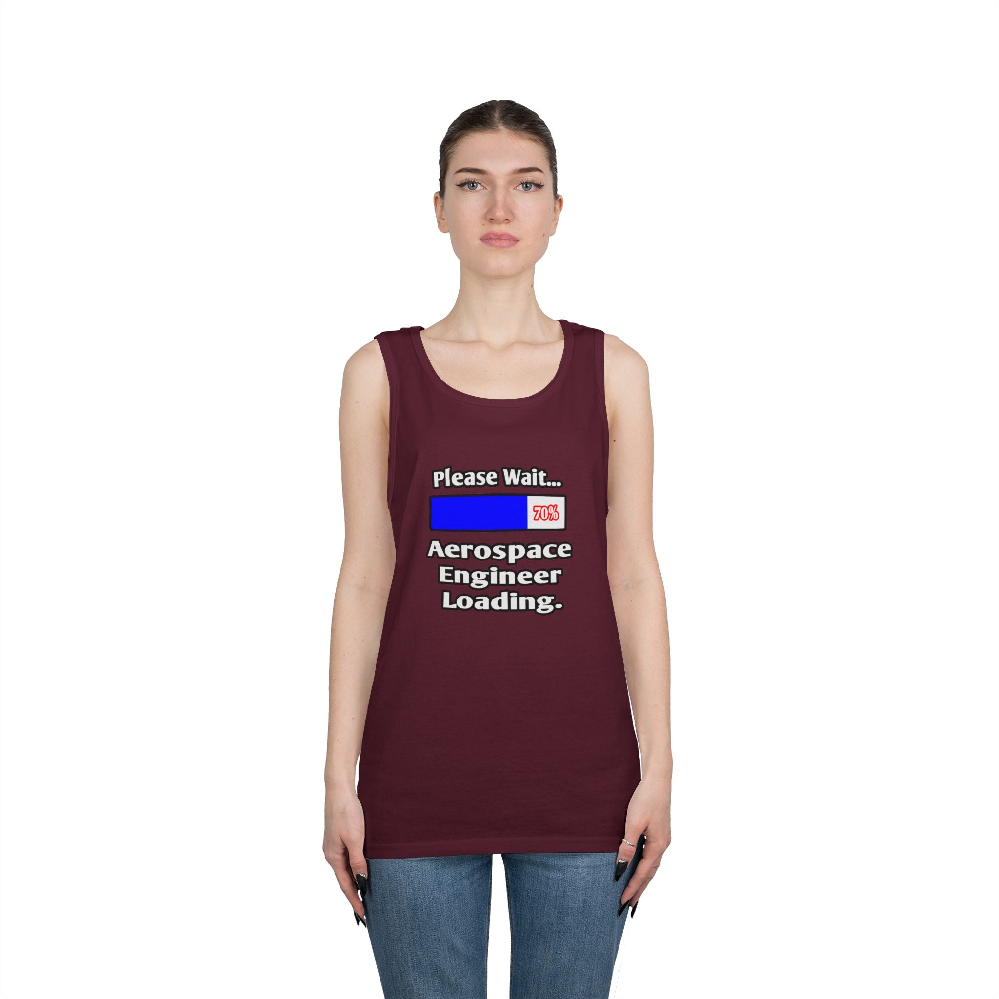 Please Wait...Aerospace Engineer Loading - Unisex Heavy Cotton Tank Top