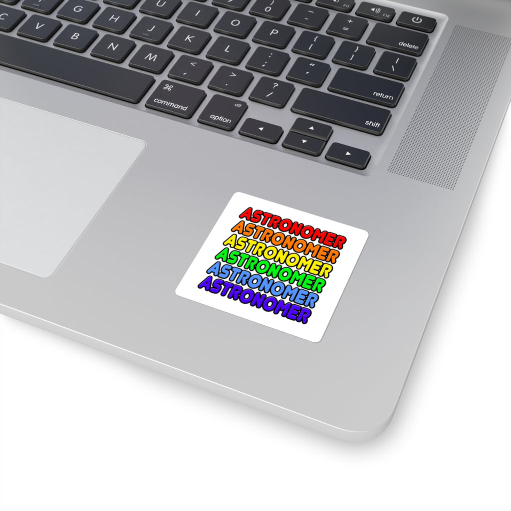 Rainbow Astronomer - Square Stickers