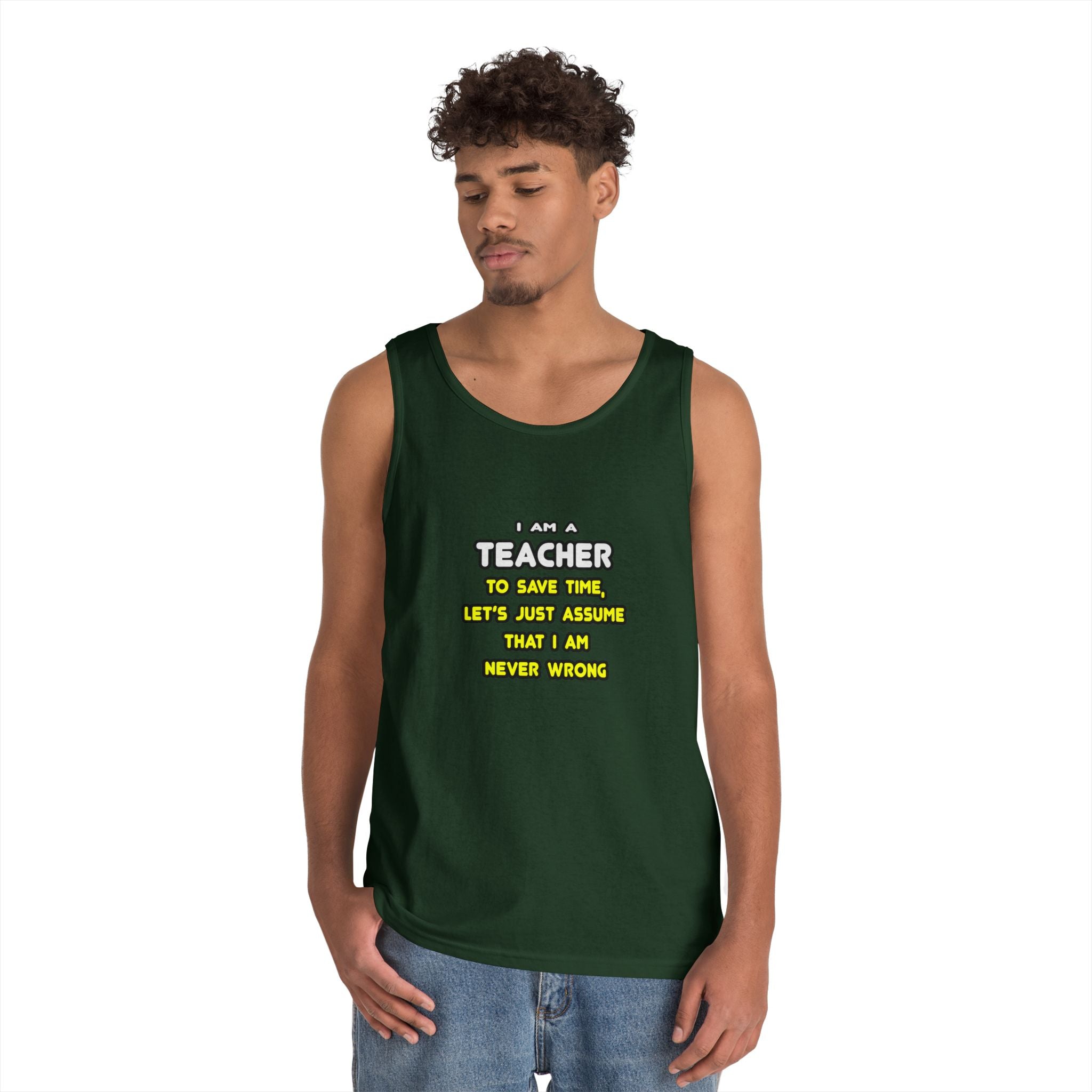Funny Teacher T Shirts and Gifts - Unisex Heavy Cotton Tank Top