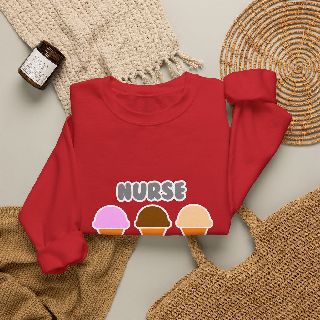 Nurse ... Will Work For Ice Cream - Unisex Heavy Blend™ Crewneck Sweatshirt