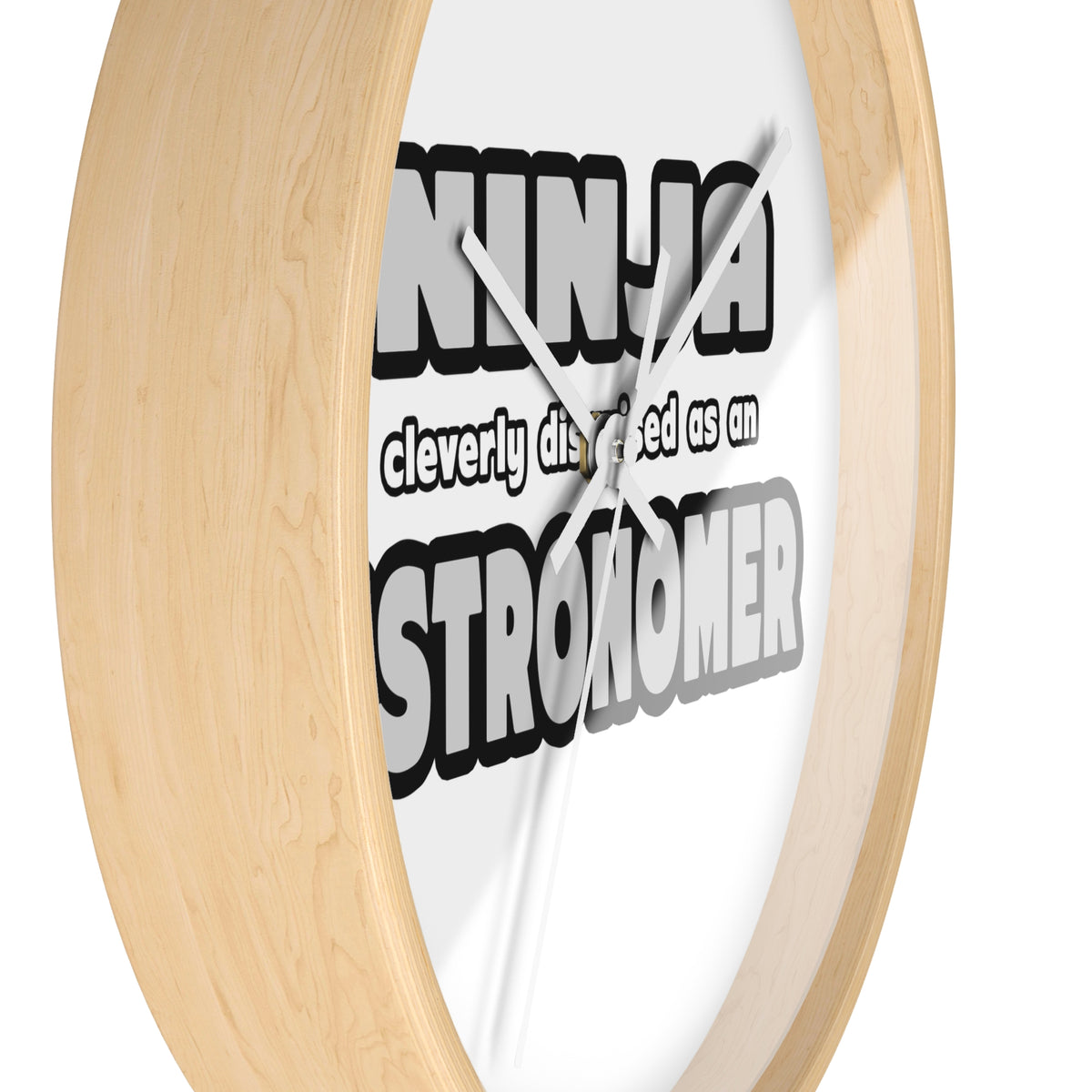 Ninja Cleverly Disguised As An Astronomer - Wall Clock