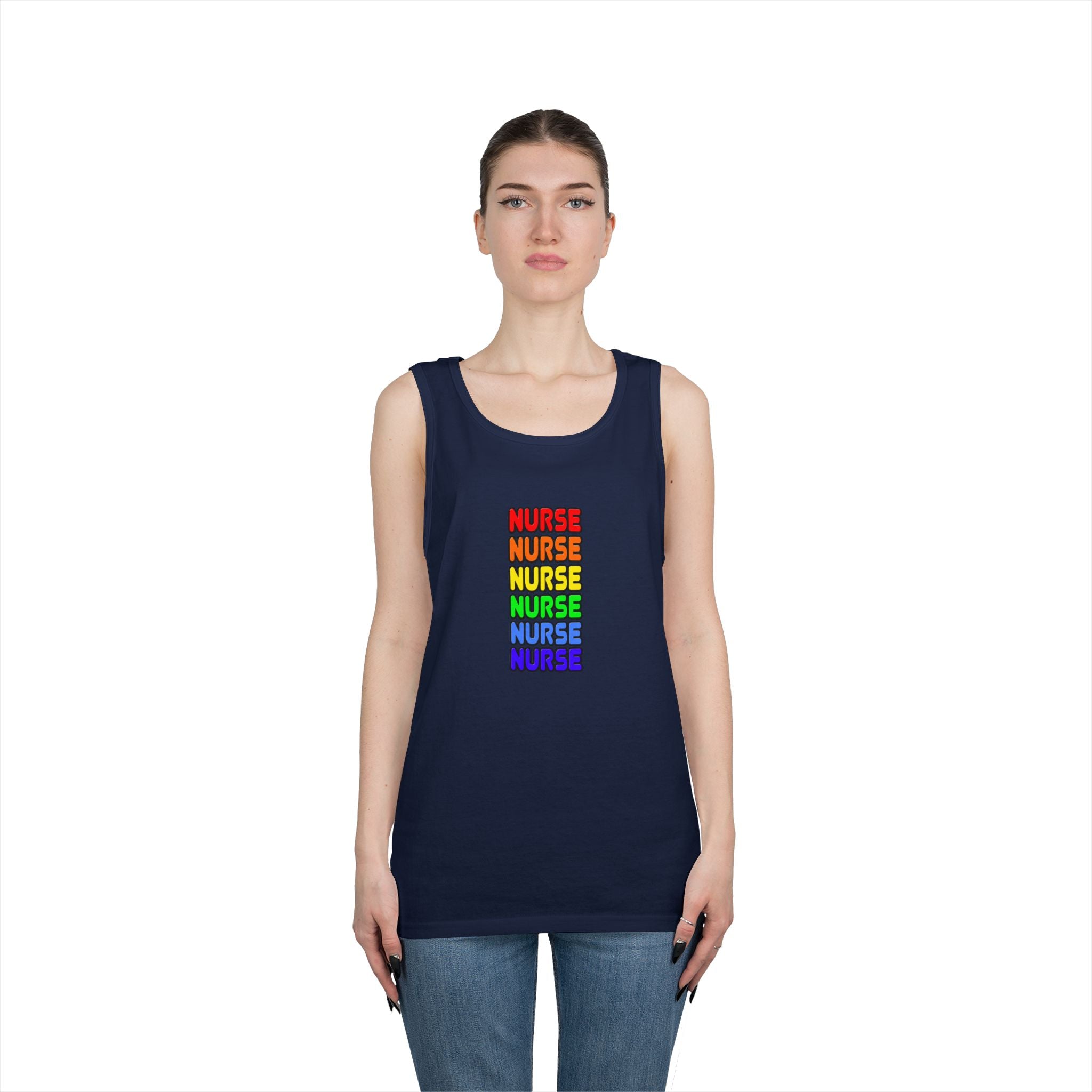 Rainbow Nurse - Unisex Heavy Cotton Tank Top