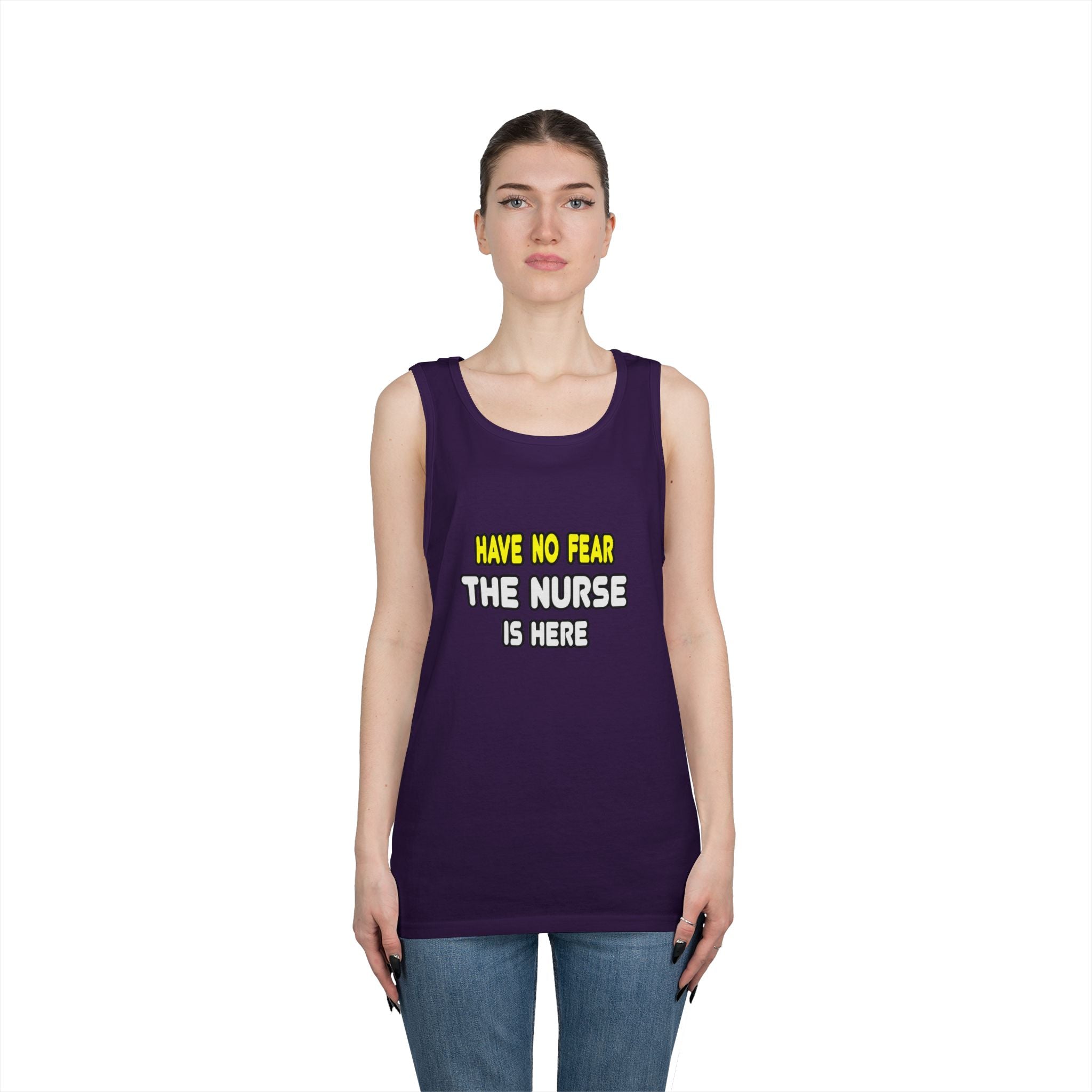 Have No Fear, The Nurse Is Here - Unisex Heavy Cotton Tank Top