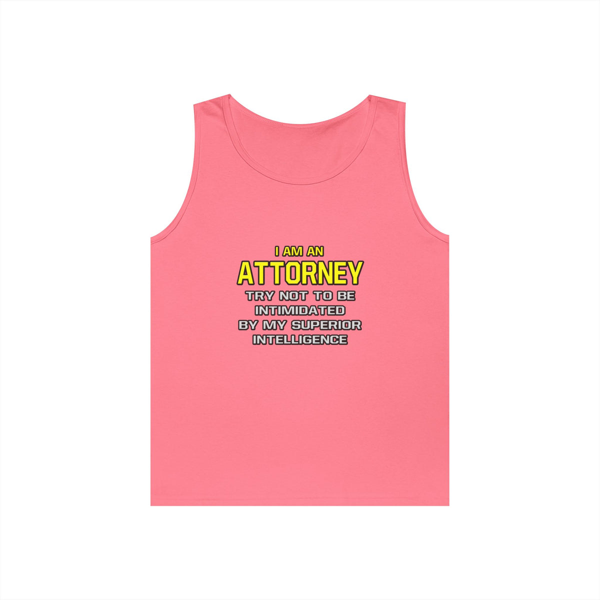Attorney...Superior Intelligence - Unisex Heavy Cotton Tank Top