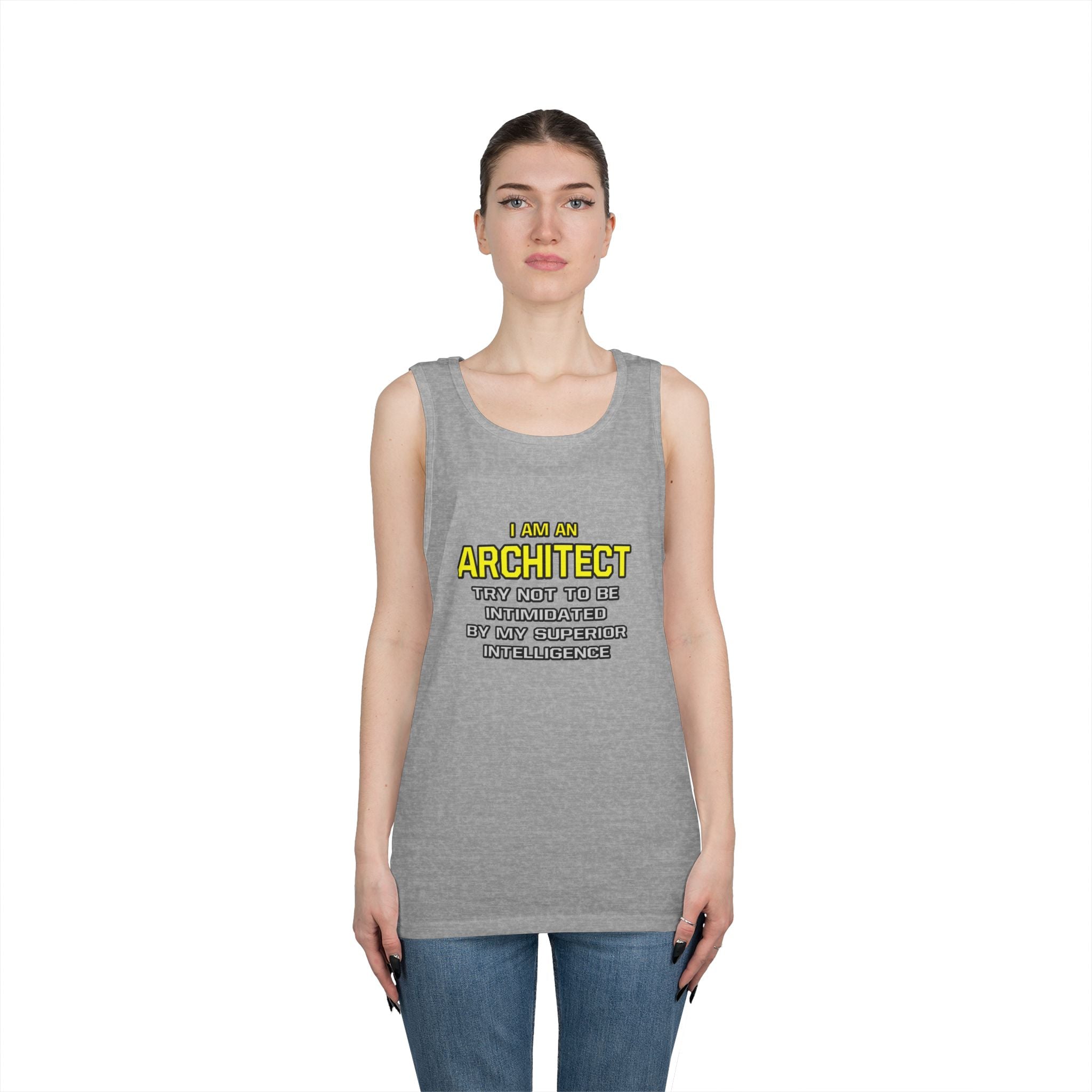 Architect...Superior Intelligence - Unisex Heavy Cotton Tank Top