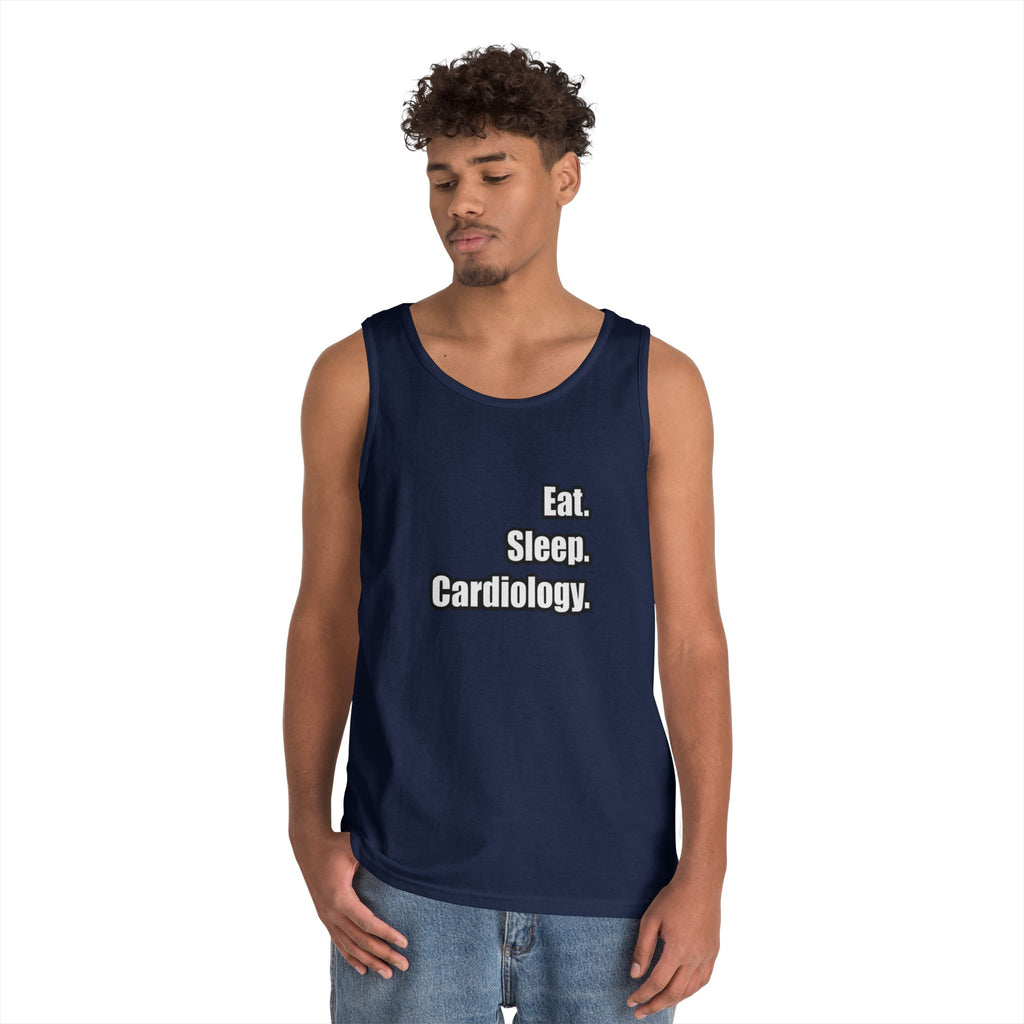 Eat. Sleep. Cardiology - Unisex Heavy Cotton Tank Top