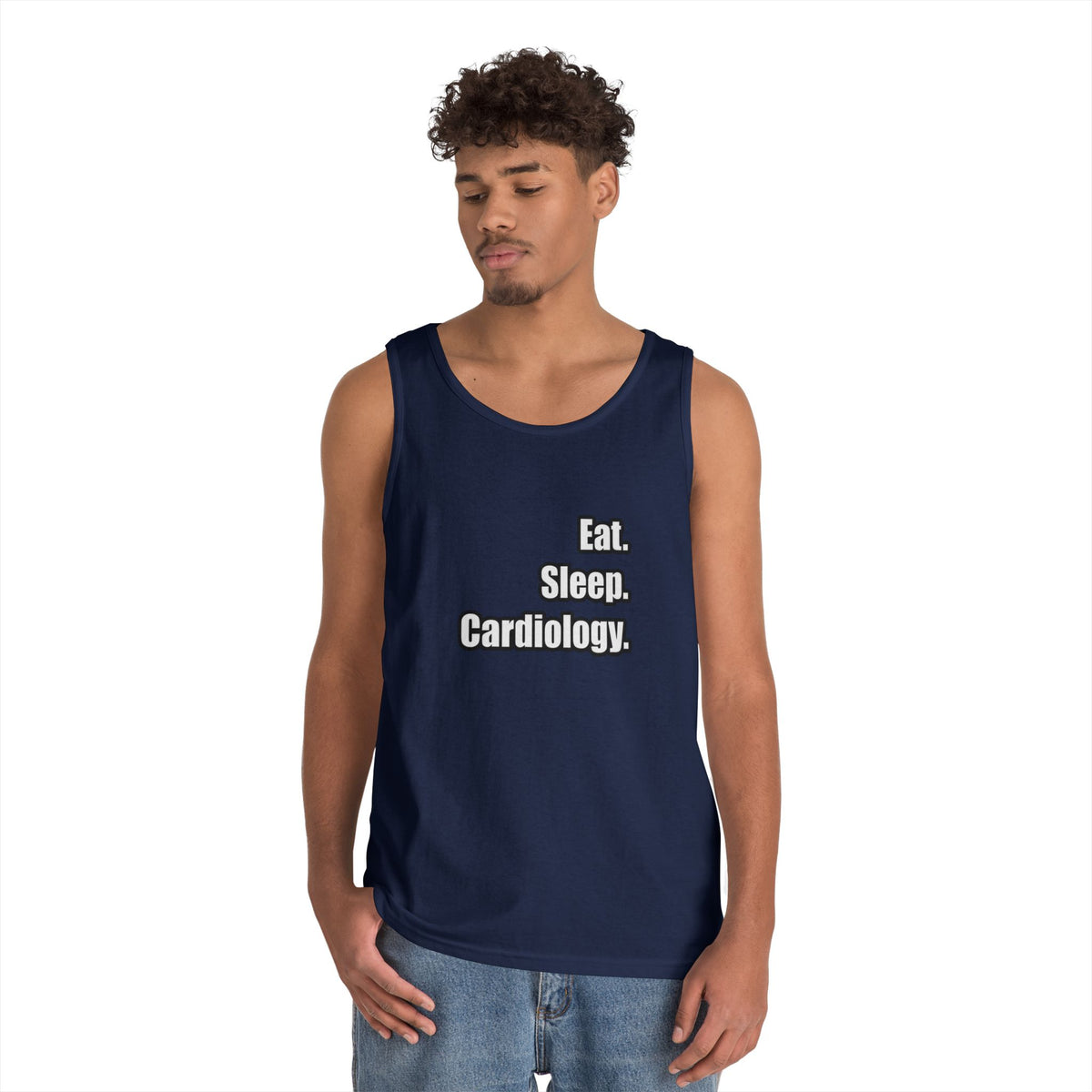 Eat. Sleep. Cardiology - Unisex Heavy Cotton Tank Top
