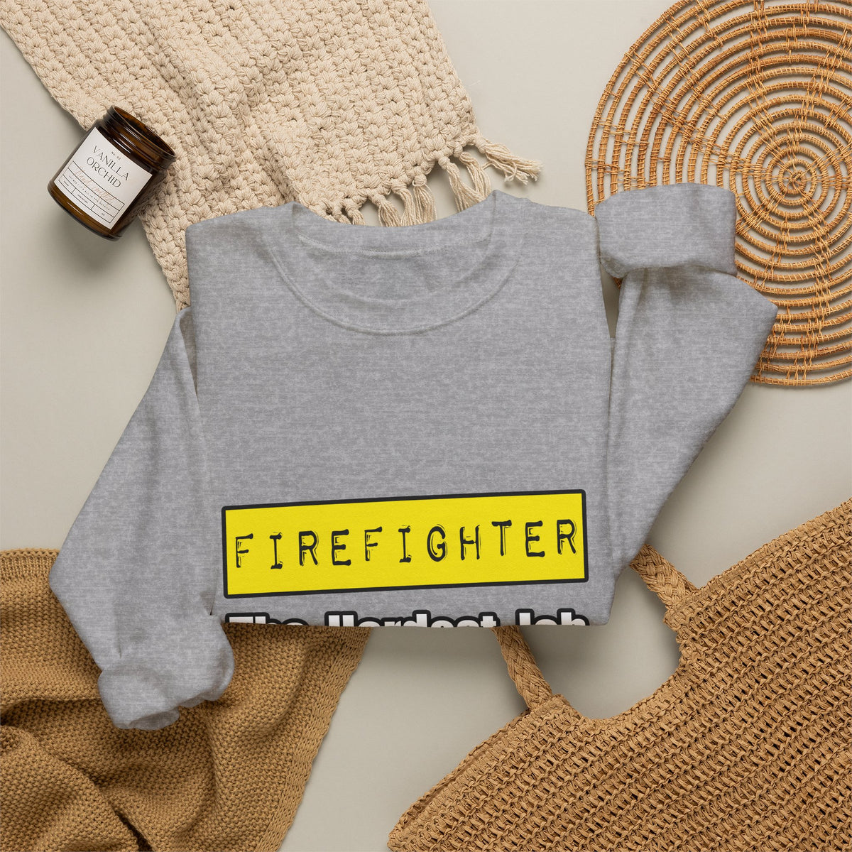 Firefighter...Hardest Job You'll Ever Love - Unisex Heavy Blend™ Crewneck Sweatshirt