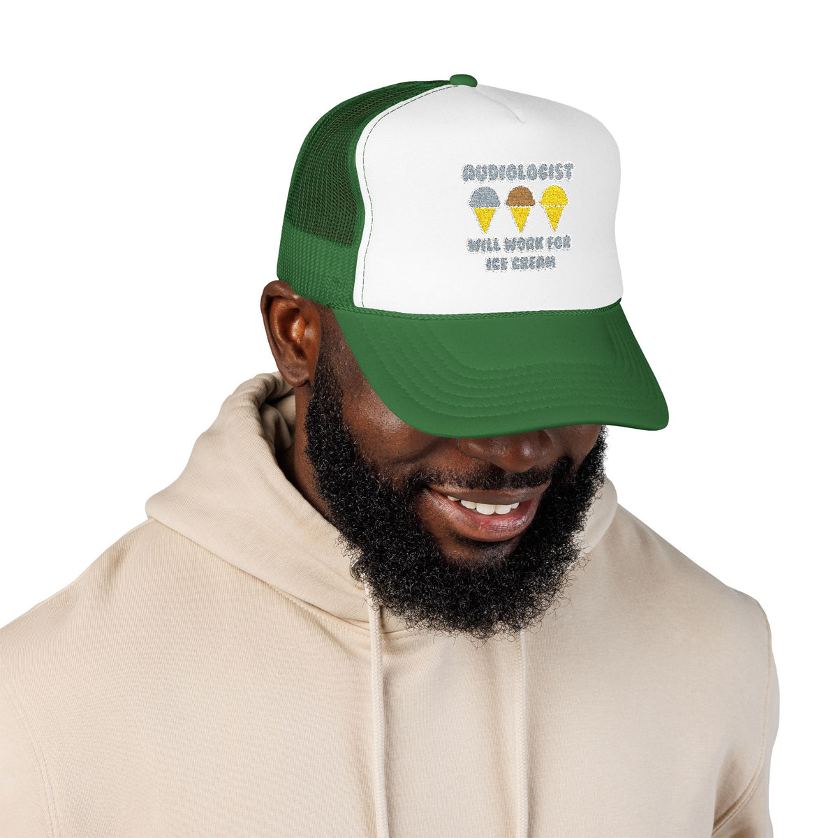 Audiologist ... Will Work For Ice Cream - Foam Trucker Hat