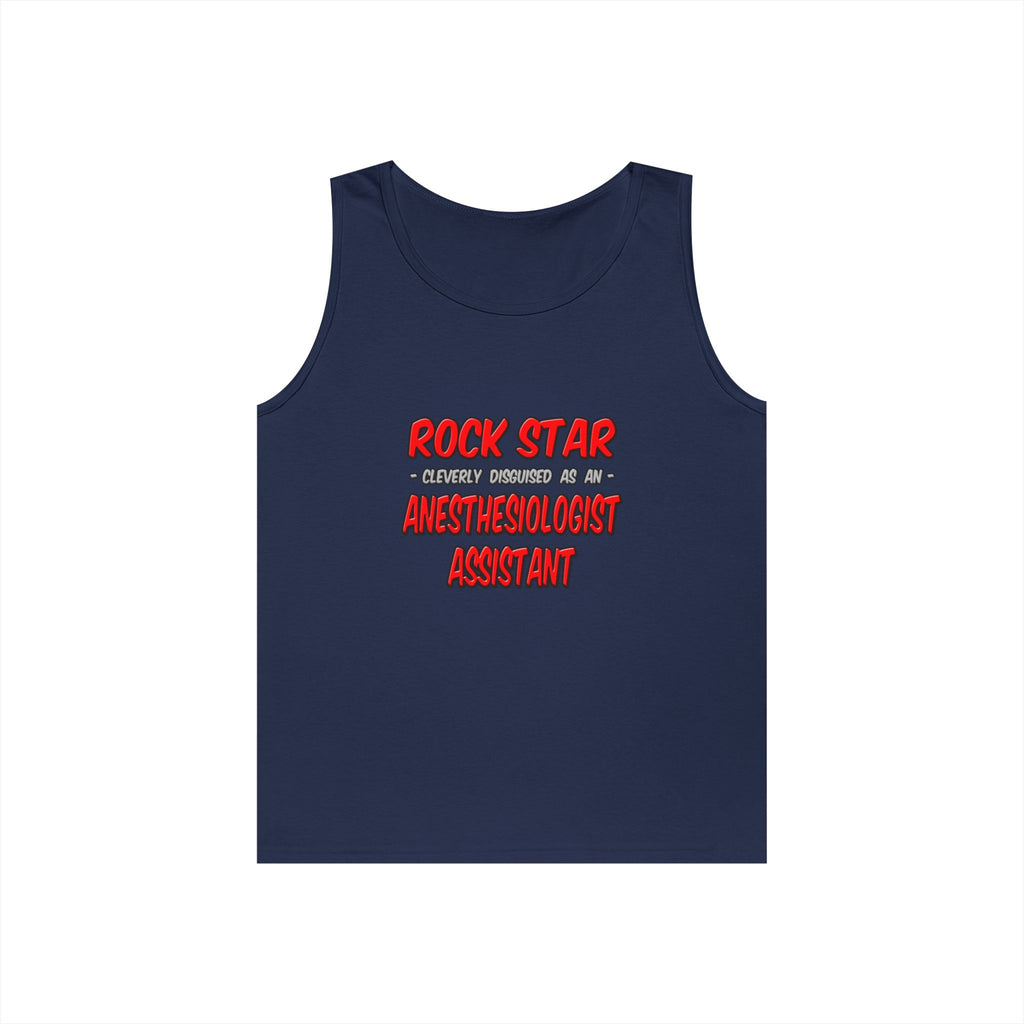 Rock Star .. Anesthesiologist Assistant - Unisex Heavy Cotton Tank Top