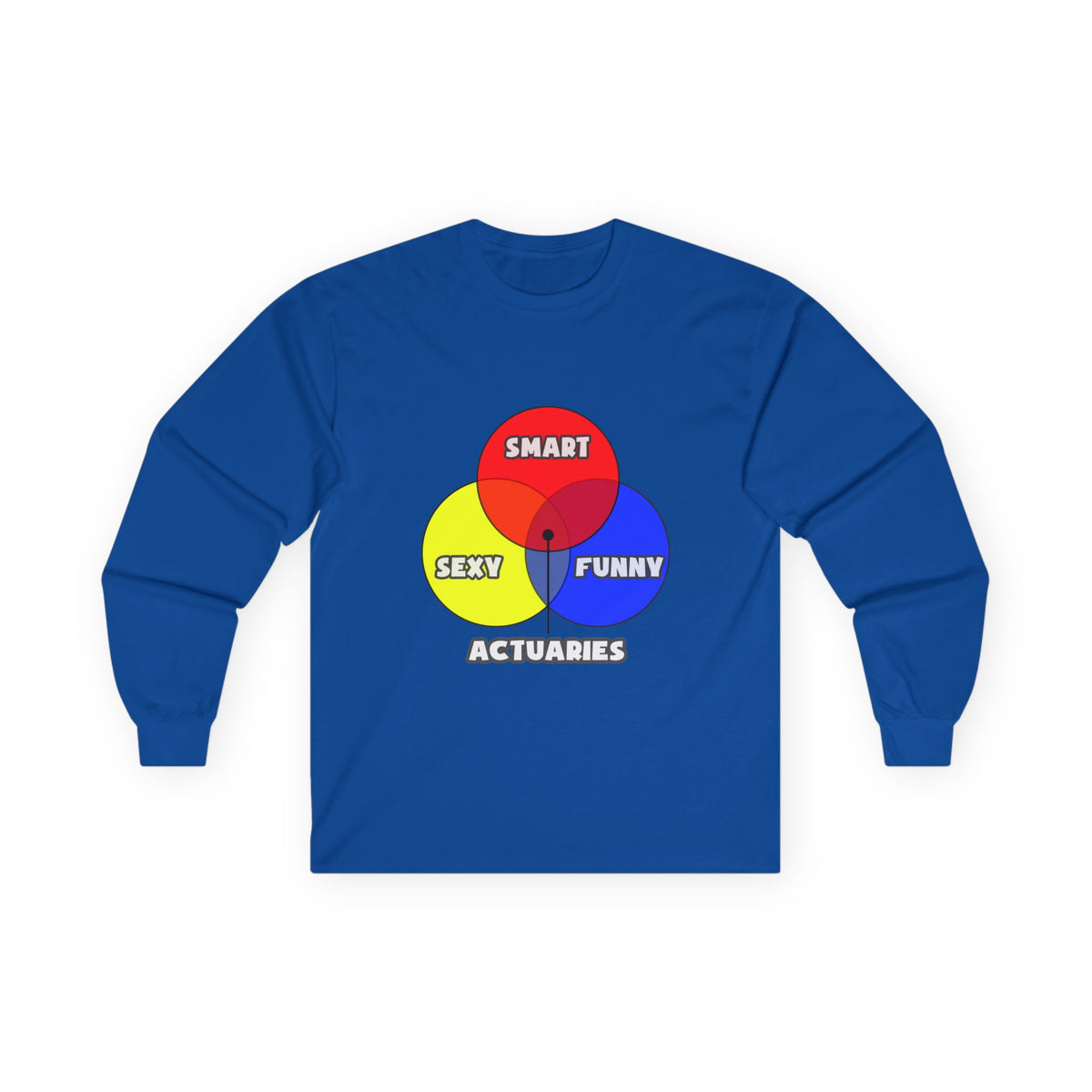 Venn Diagram .. Actuaries - Unisex Ultra Cotton Long Sleeve Tee