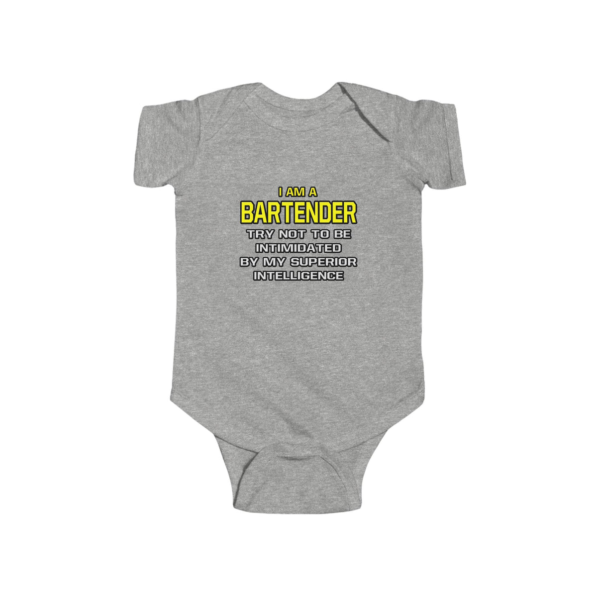 Bartender...Superior Intelligence - Infant Fine Jersey Bodysuit
