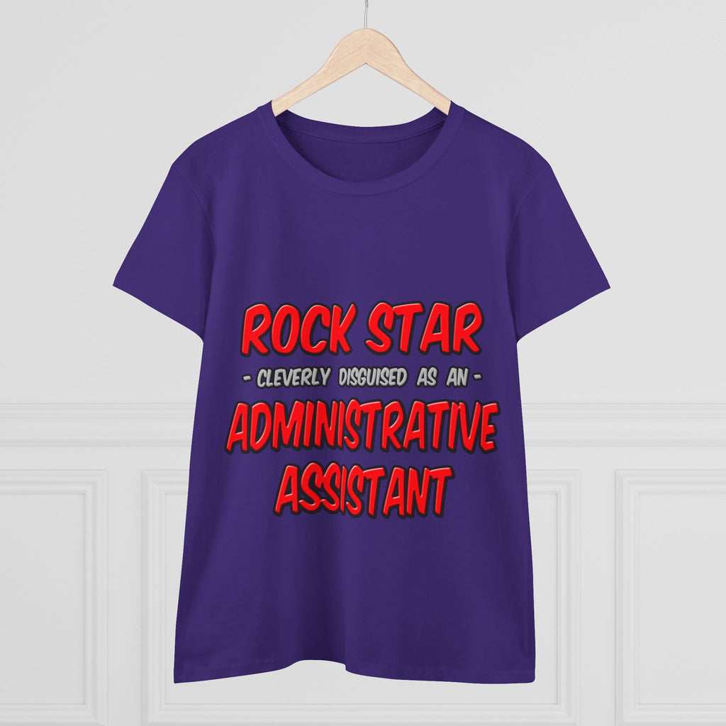 Rock Star...Administrative Assistant - Women's Midweight Cotton Tee