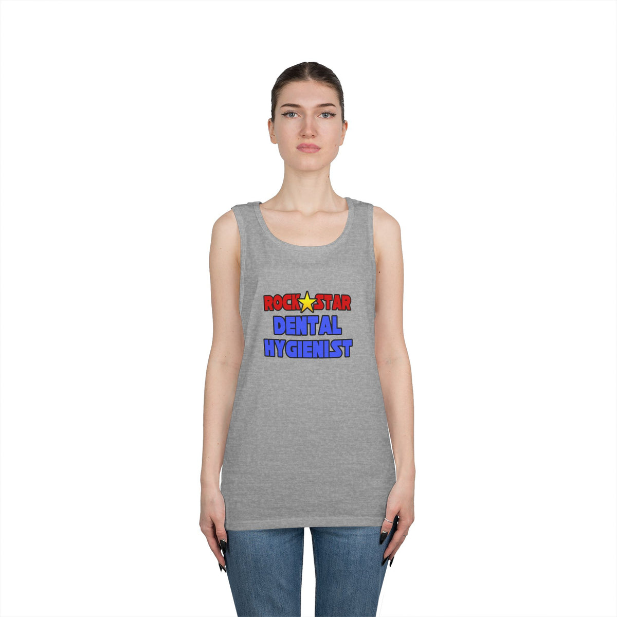Rock Star Dental Hygienist - Unisex Heavy Cotton Tank Top