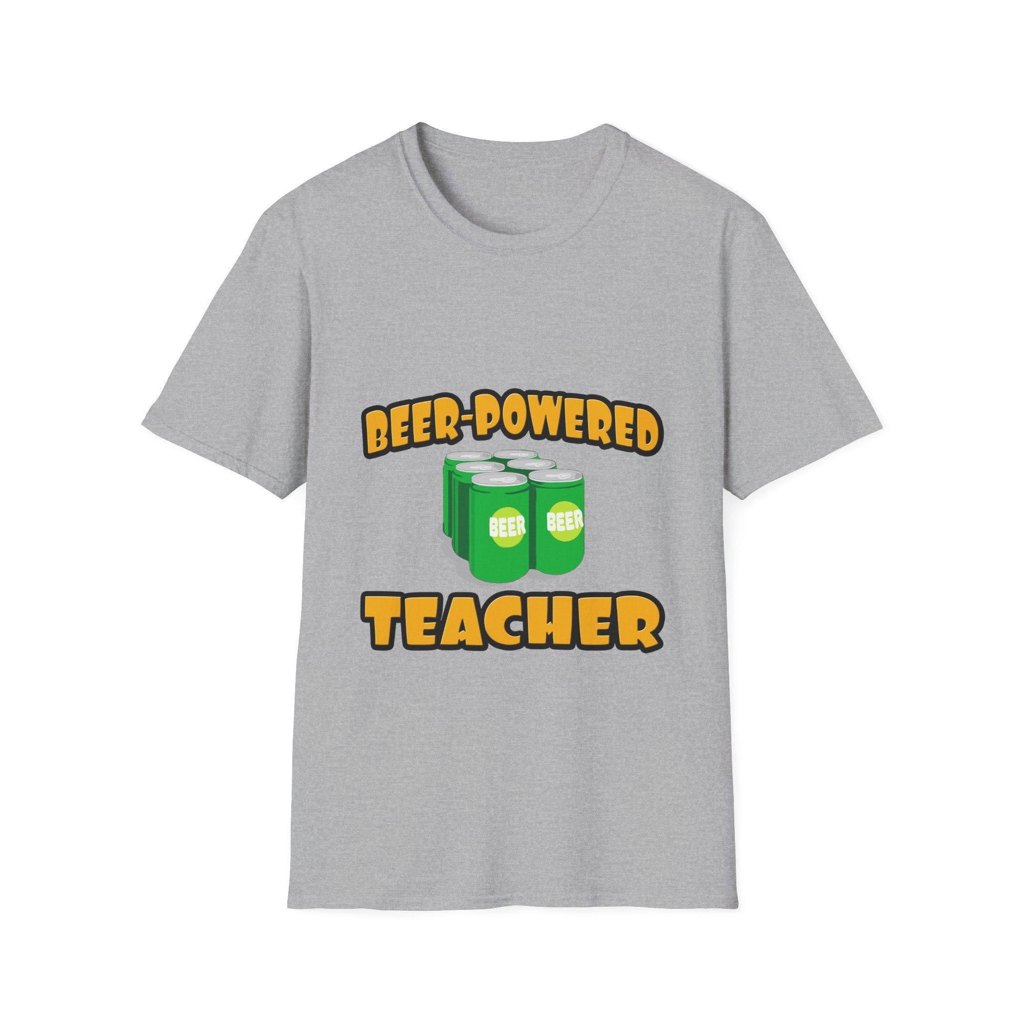 Beer Powered Teacher - Unisex Softstyle T-Shirt
