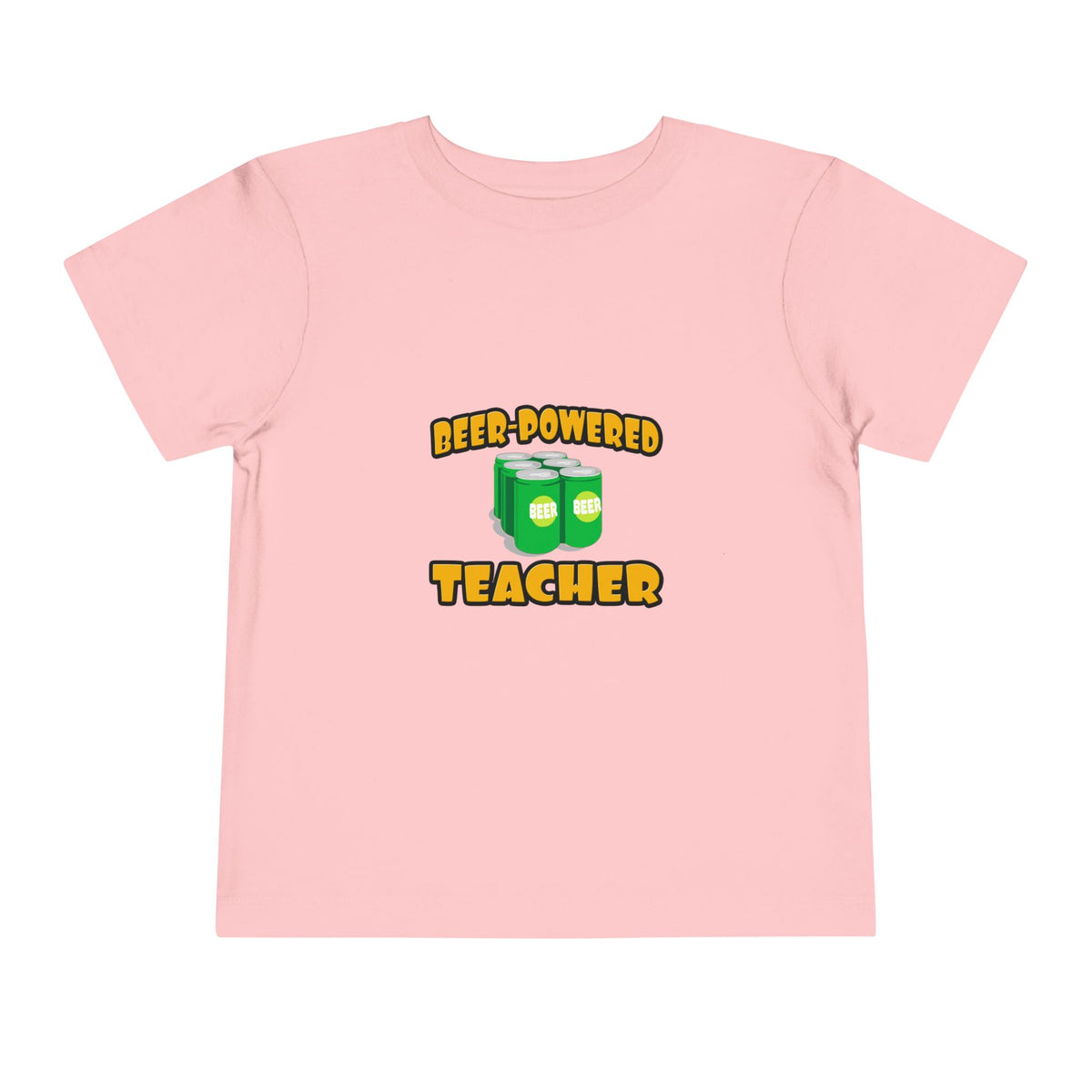 Beer Powered Teacher - Toddler Short Sleeve Tee