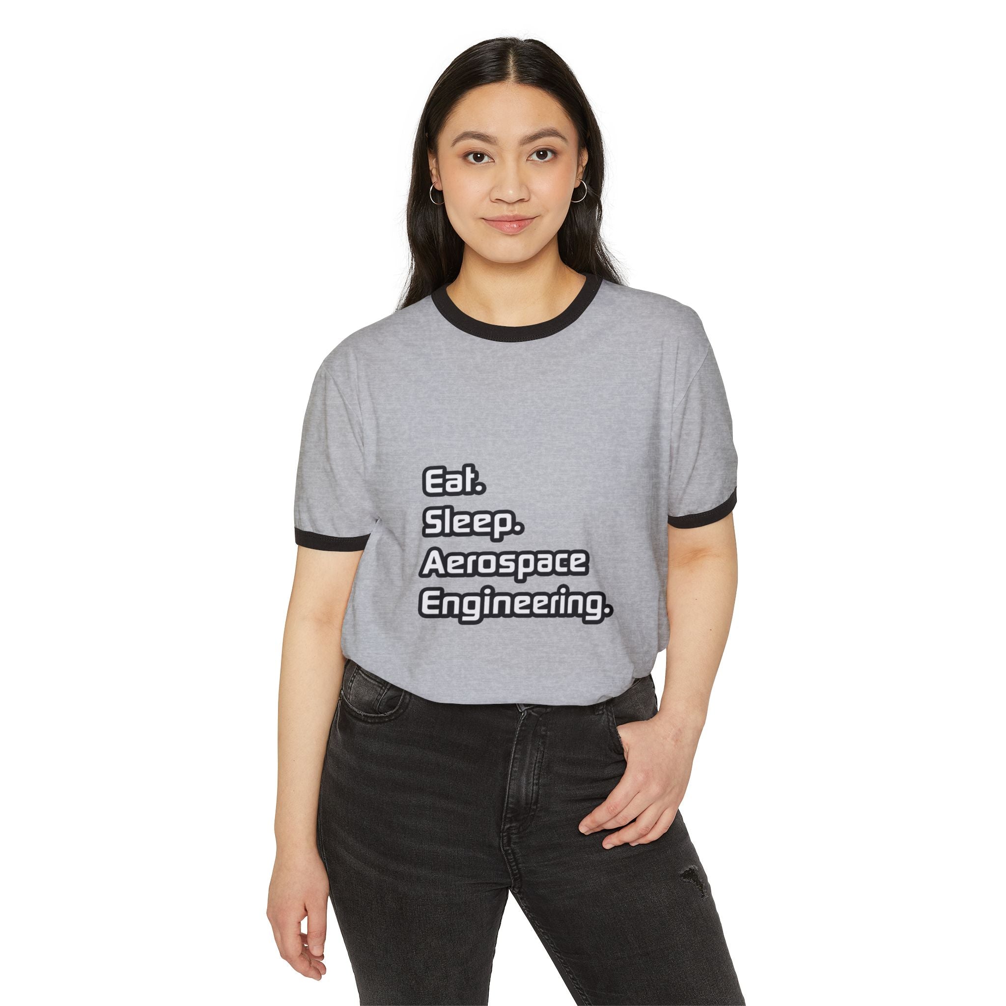 Eat. Sleep. Aerospace Engineering - Unisex Cotton Ringer T-Shirt