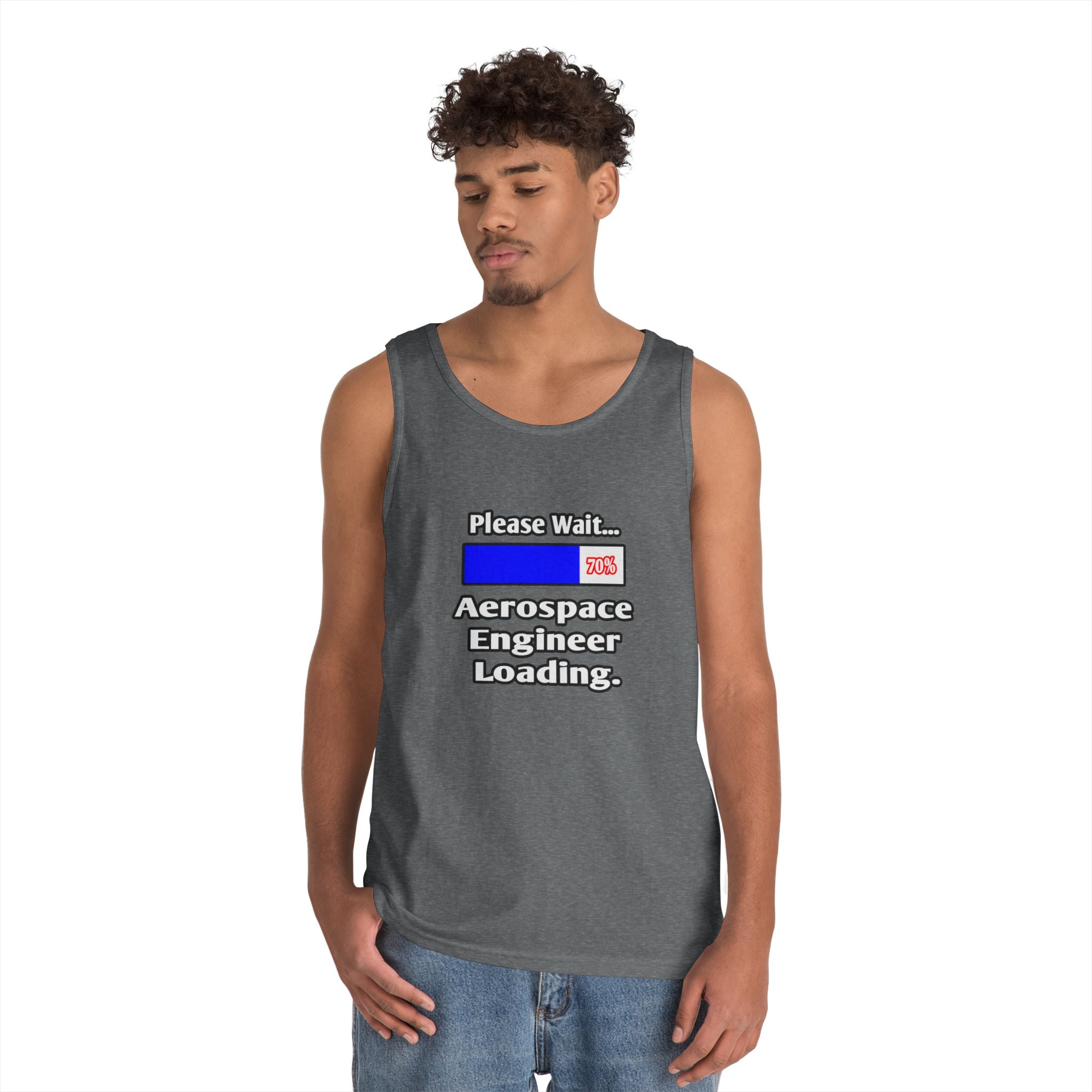 Please Wait...Aerospace Engineer Loading - Unisex Heavy Cotton Tank Top