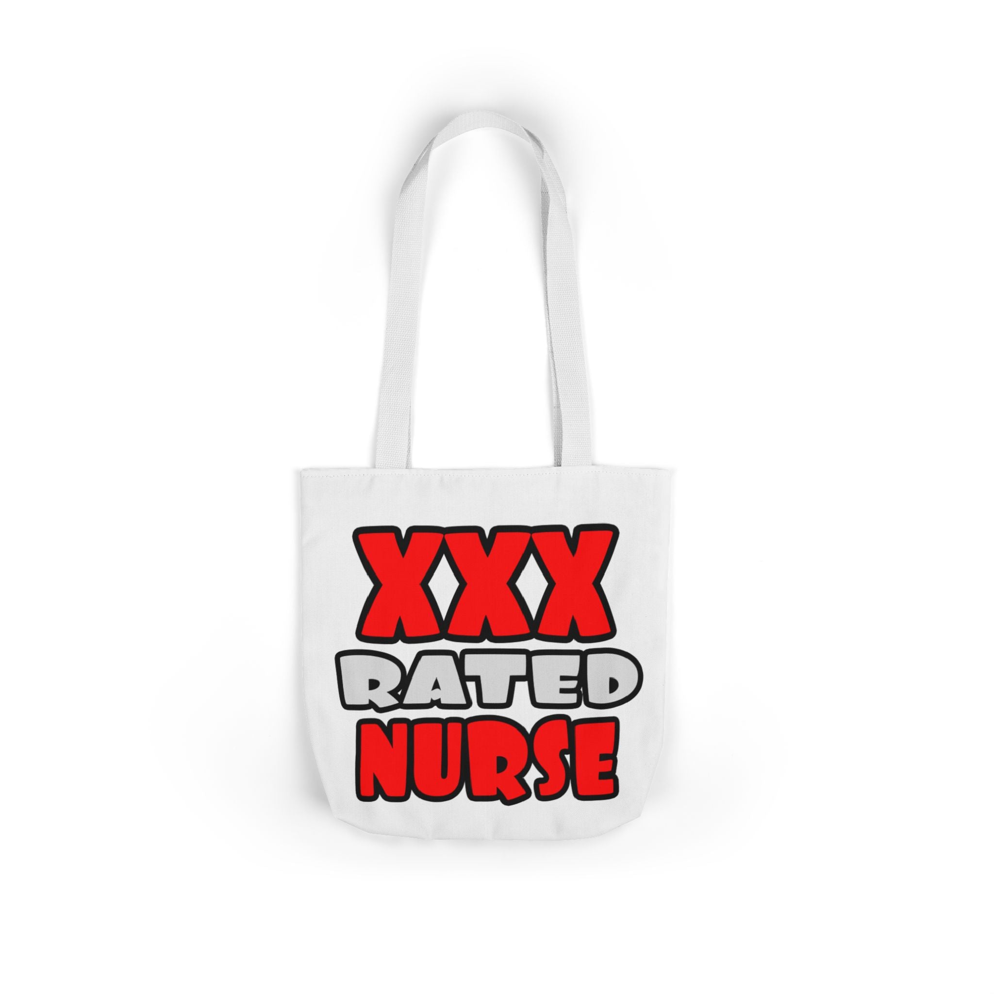 XXX Rated Nurse - Canvas Tote Bag, 5-Color Straps