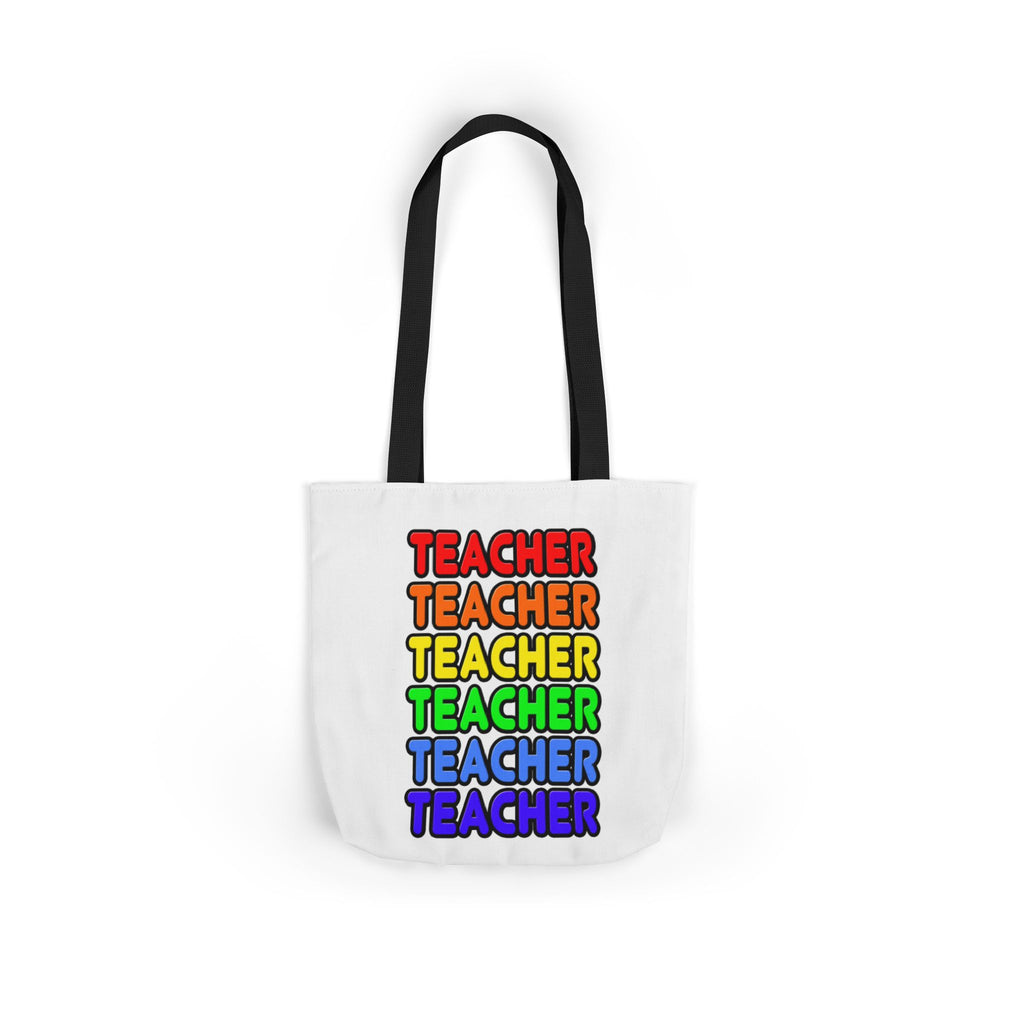 Rainbow Teacher - Canvas Tote Bag, 5-Color Straps