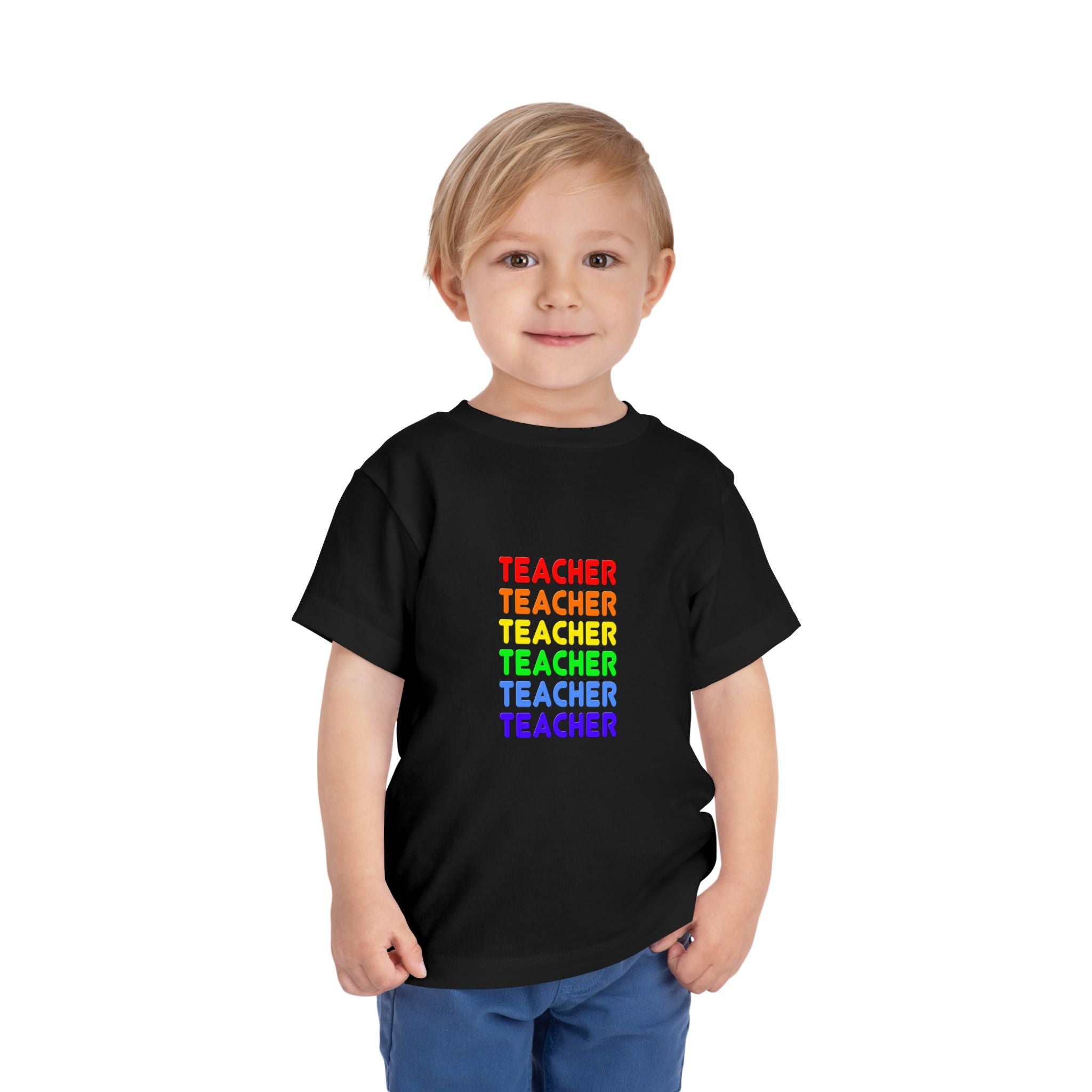 Rainbow Teacher - Toddler Short Sleeve Tee