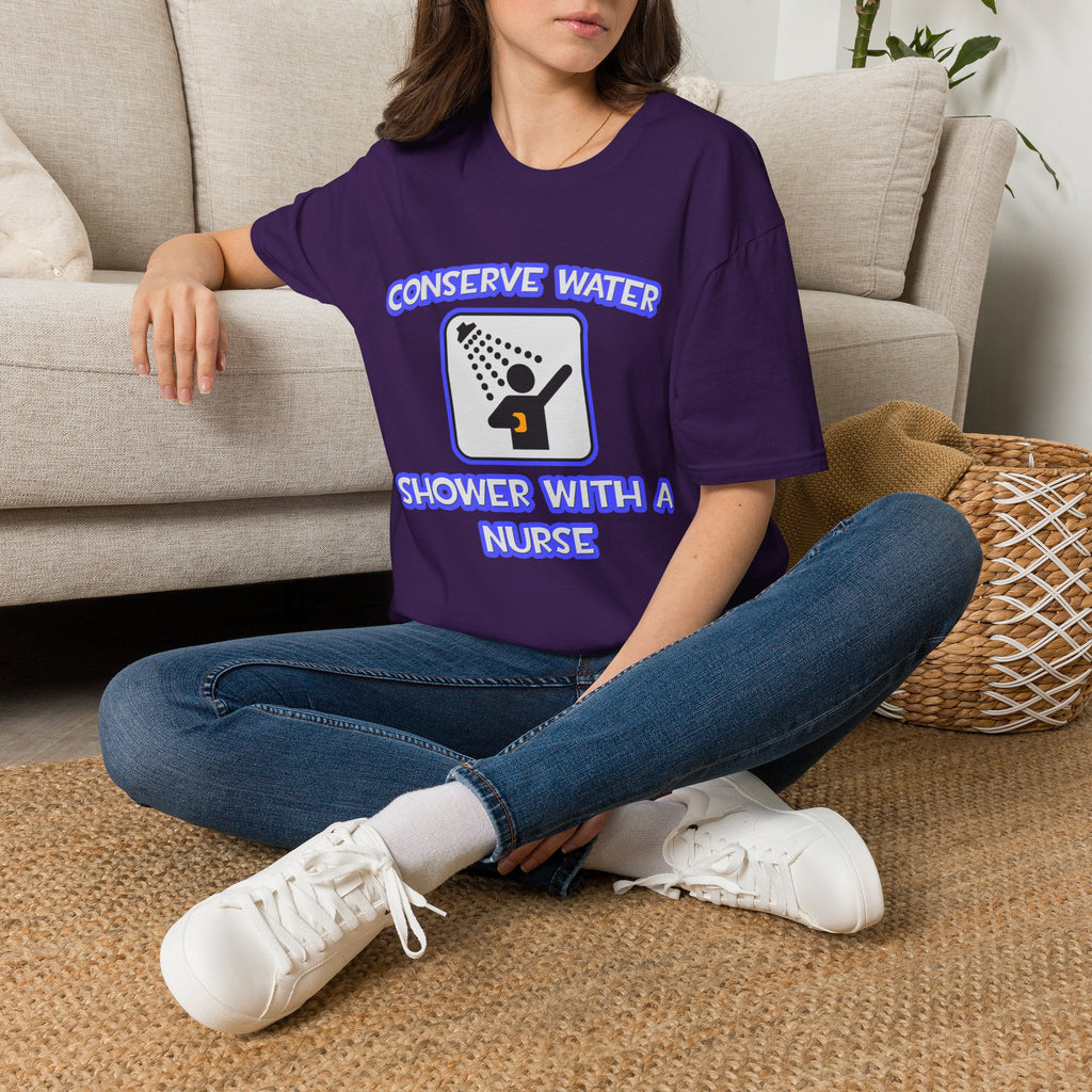 Conserve Water .. Shower With a Nurse - Unisex Softstyle T-Shirt