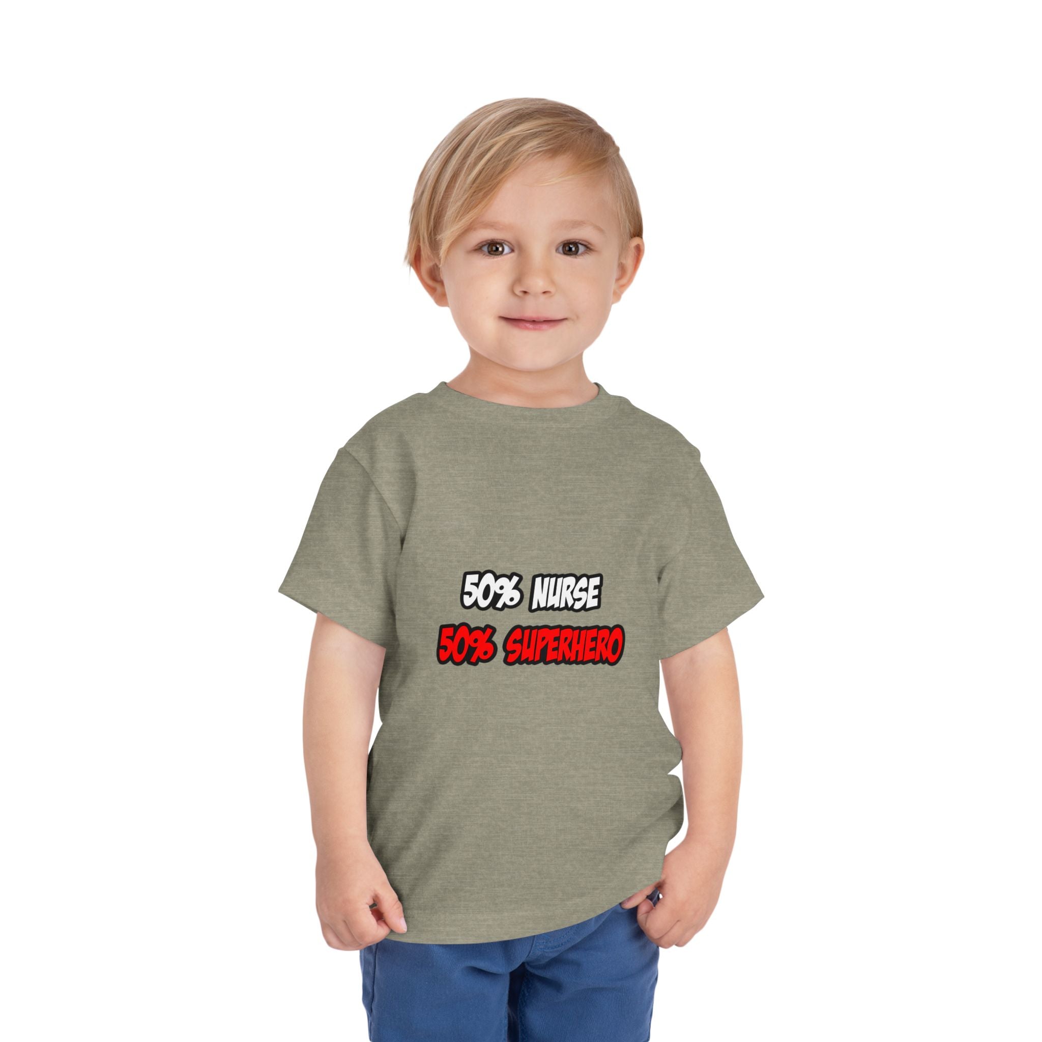 Half Nurse...Half Superhero - Toddler Short Sleeve Tee