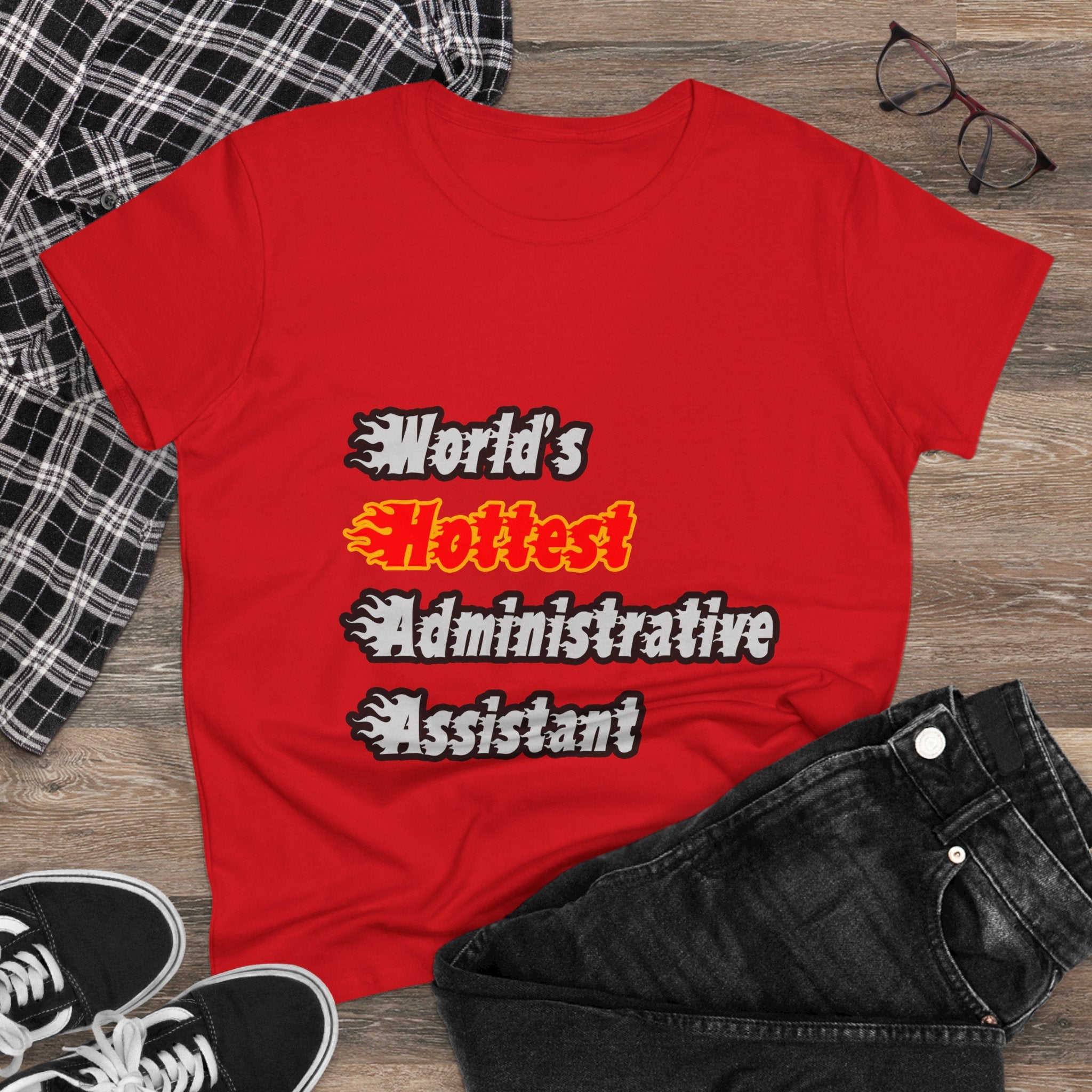 World's Hottest Administrative Assistant - Women's Midweight Cotton Tee