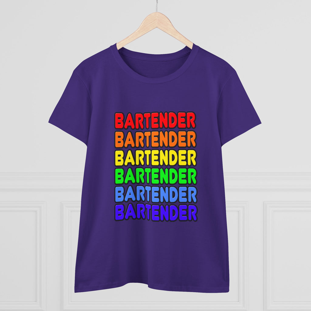 Rainbow Bartender - Women's Midweight Cotton Tee