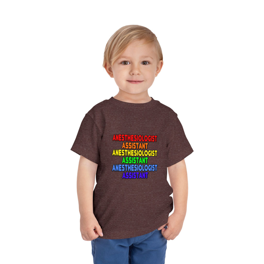 Rainbow Anesthesiologist Assistant - Toddler Short Sleeve Tee