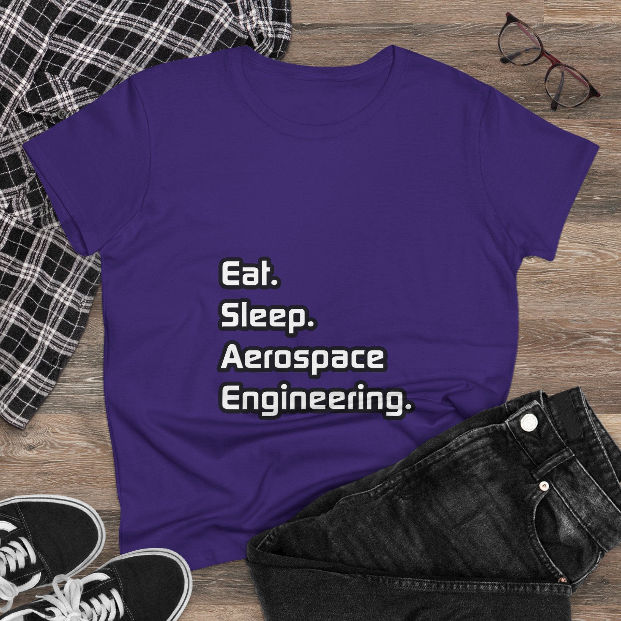Eat. Sleep. Aerospace Engineering - Women's Midweight Cotton Tee