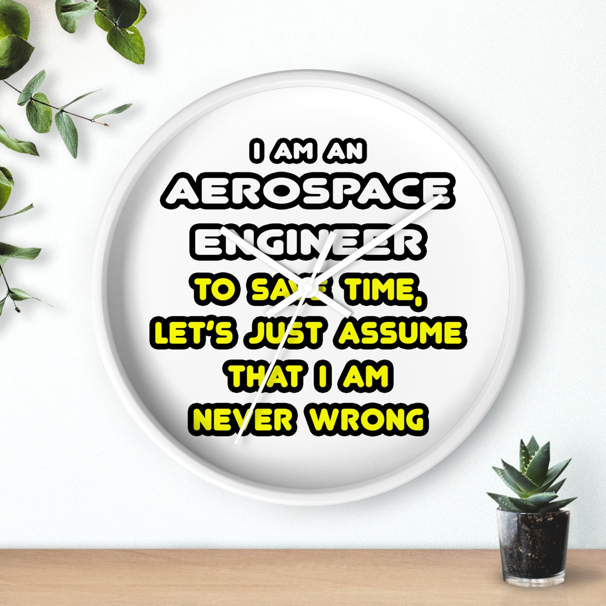 Funny Aerospace Engineer T Shirts and Gifts - Wall Clock