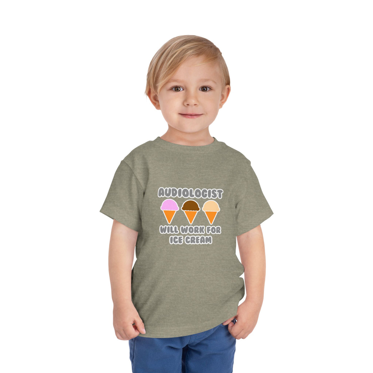 Audiologist ... Will Work For Ice Cream - Toddler Short Sleeve Tee