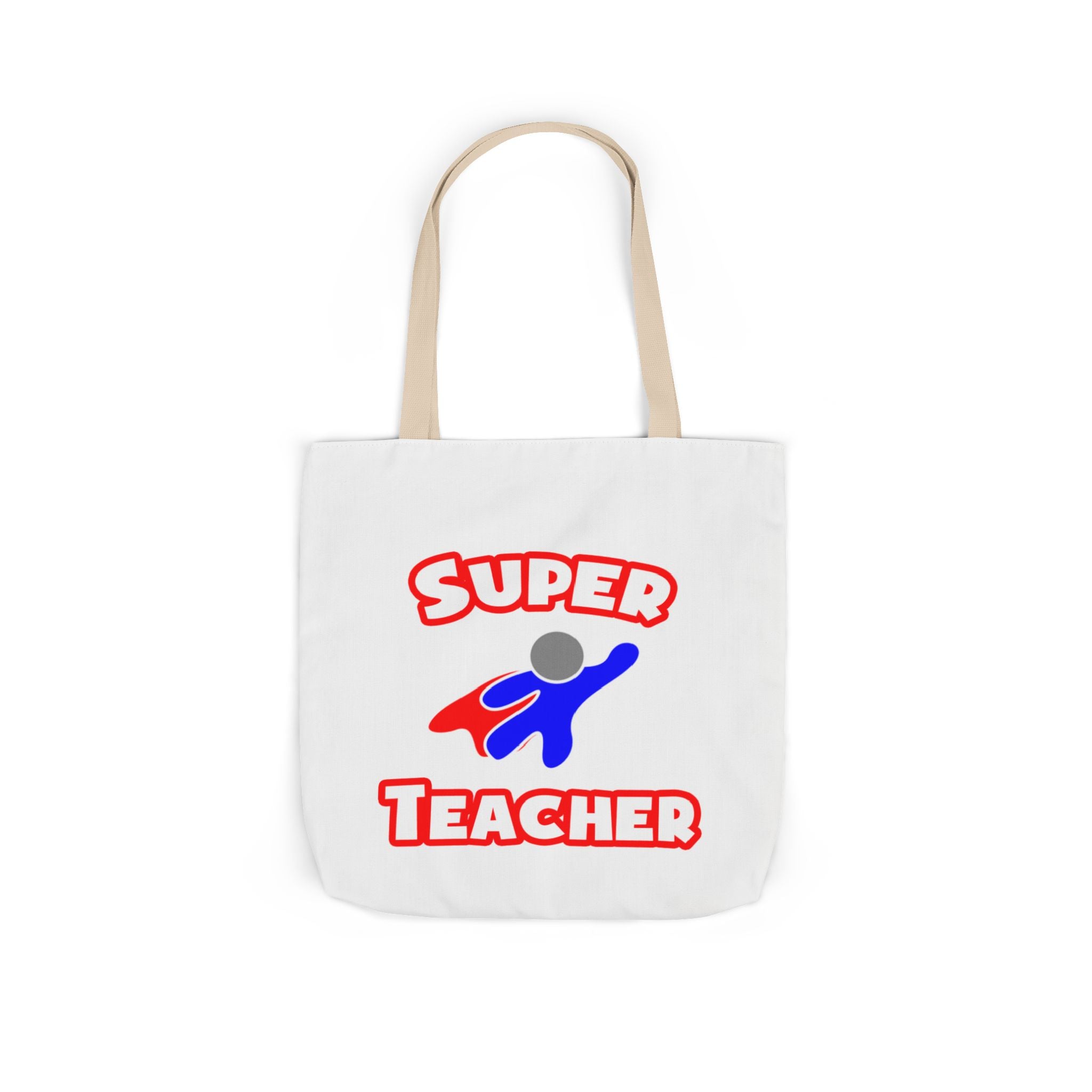 Super Teacher - Canvas Tote Bag, 5-Color Straps