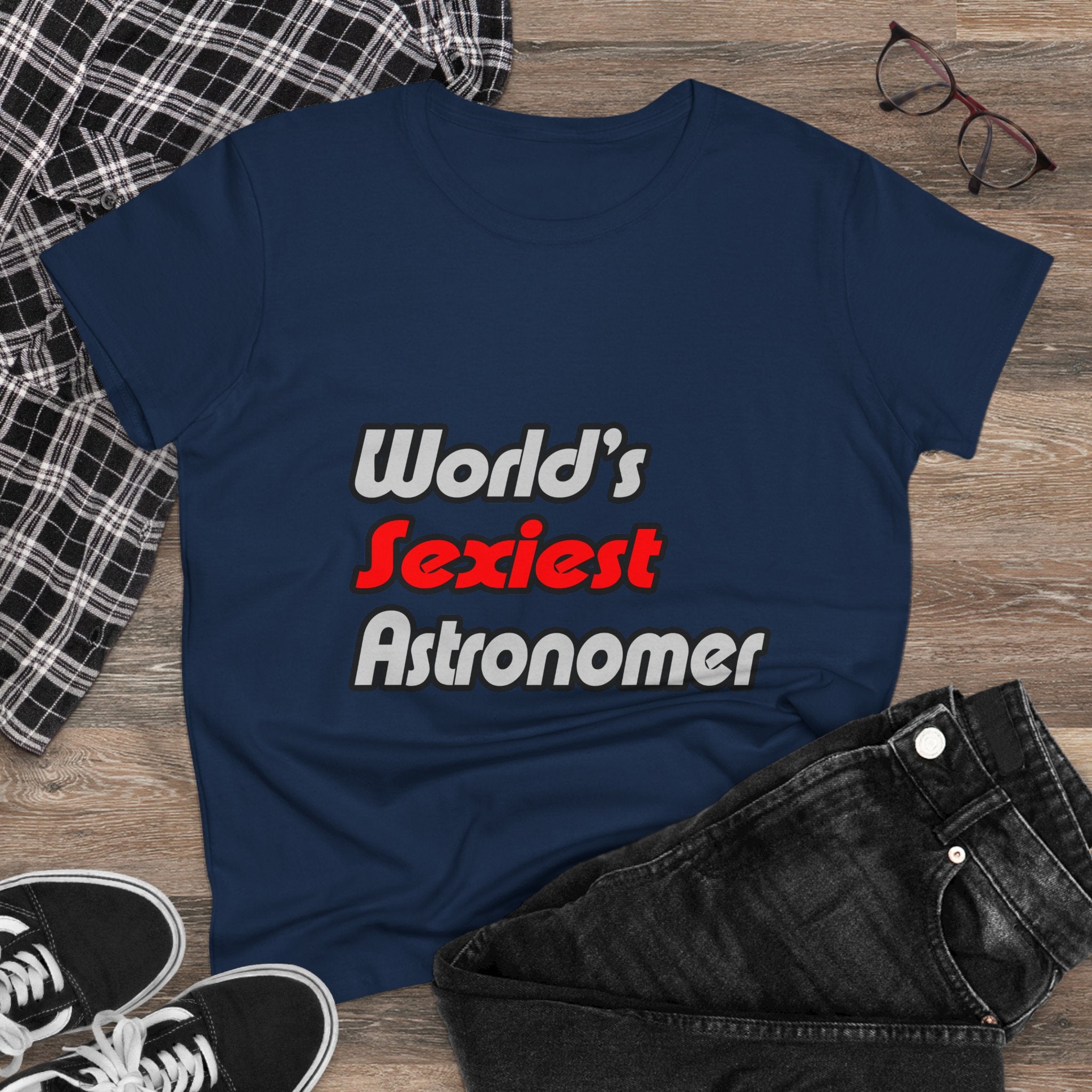 World's Sexiest Astronomer - Women's Midweight Cotton Tee