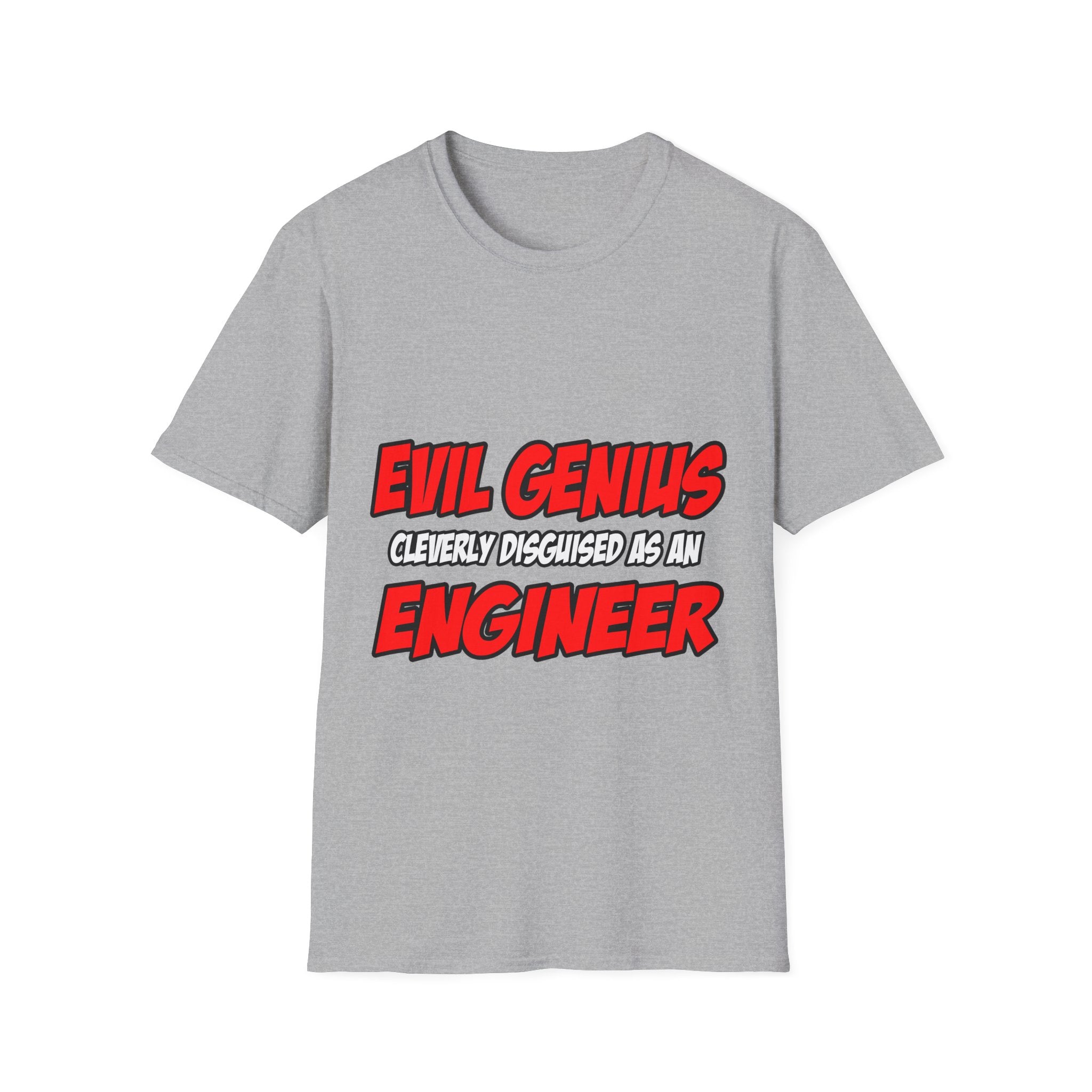 Evil Genius...Engineer - Unisex Softstyle T-Shirt
