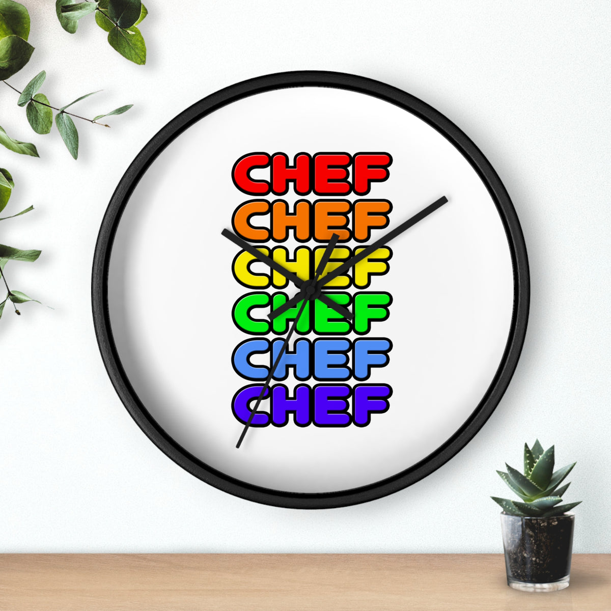 Rainbow Chef - Wall Clock