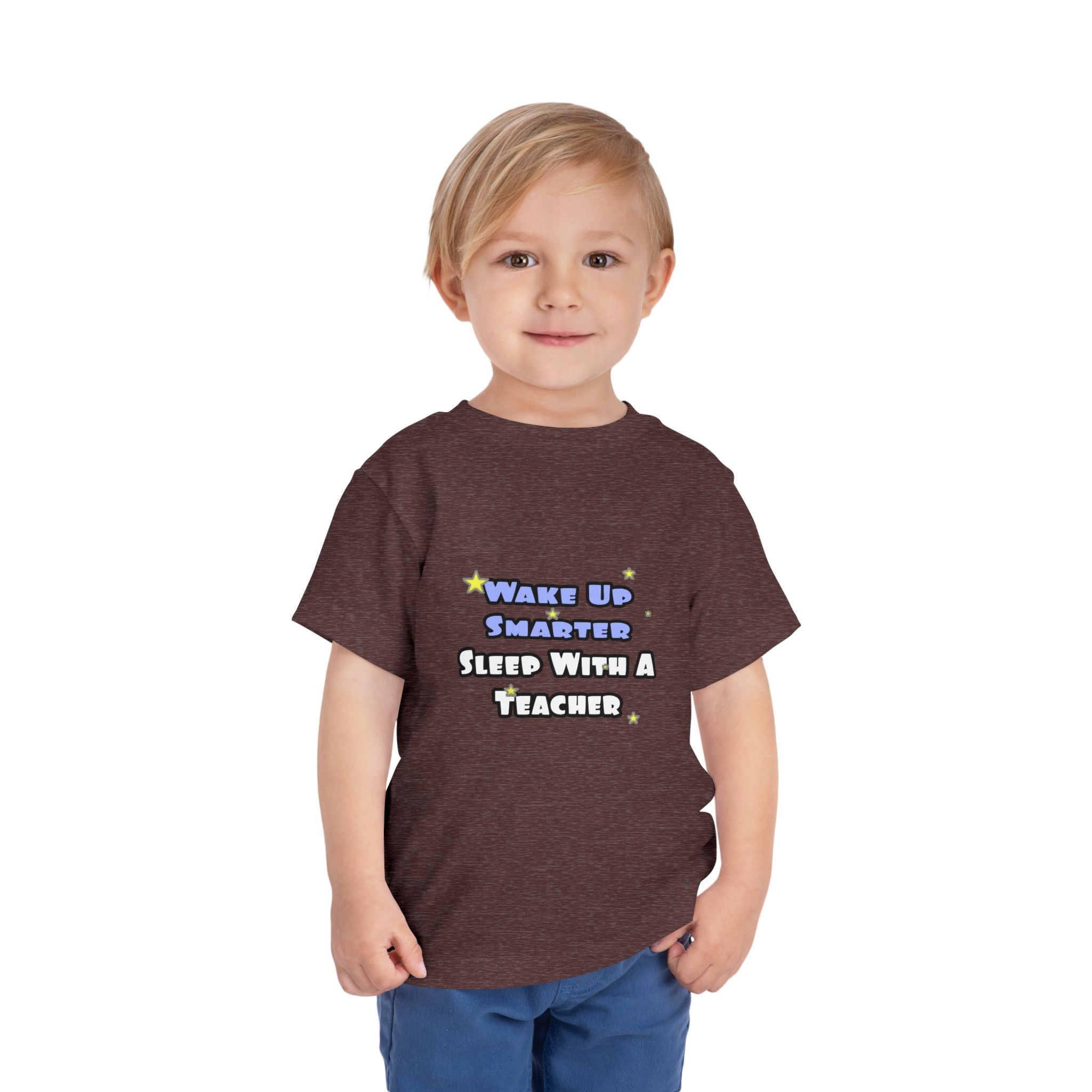 Wake Up Smarter...Sleep With a Teacher - Toddler Short Sleeve Tee