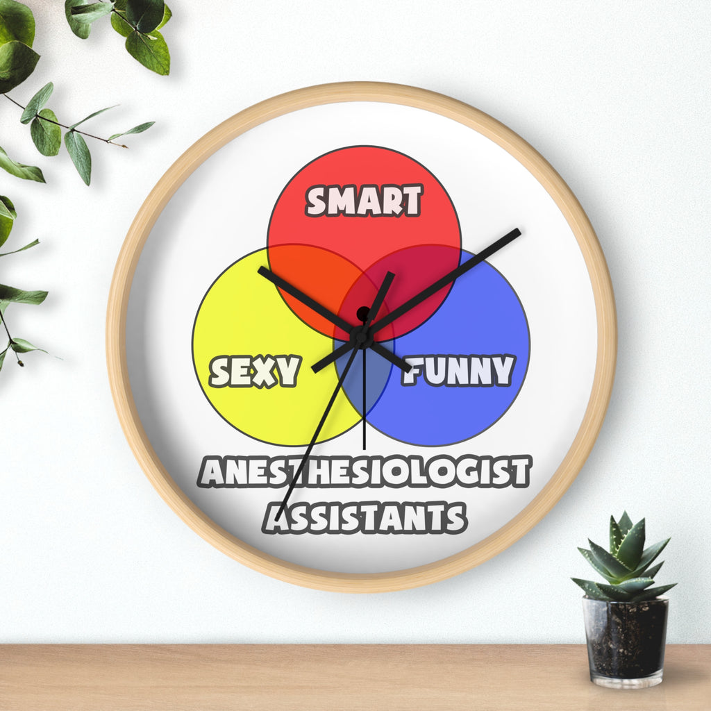 Venn Diagram .. Anesthesiologist Assistants - Wall Clock