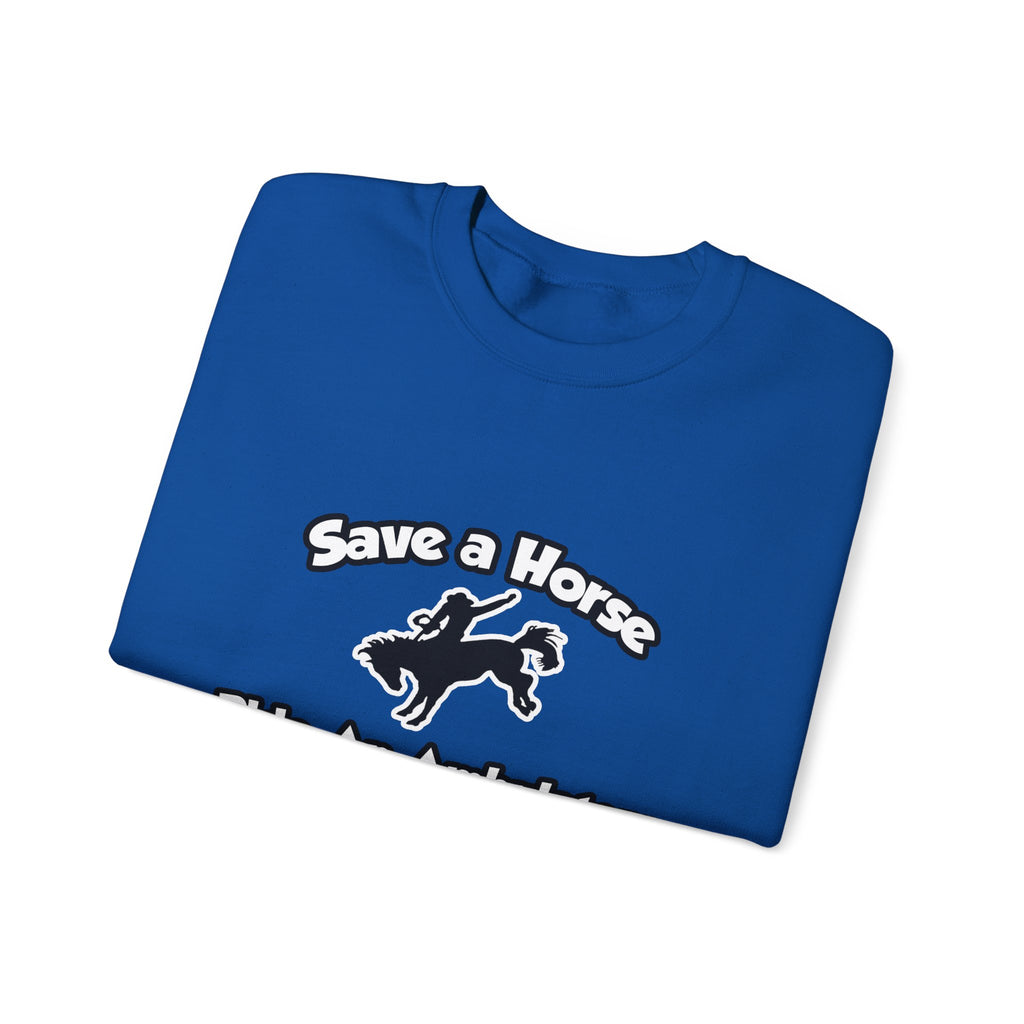 Save a Horse, Ride an Ambulatory Care Nurse - Unisex Heavy Blend™ Crewneck Sweatshirt