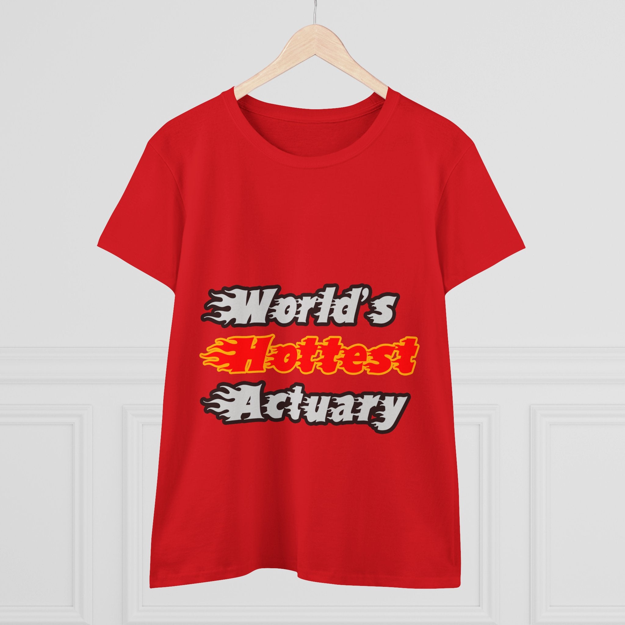 World's Hottest Actuary - Women's Midweight Cotton Tee