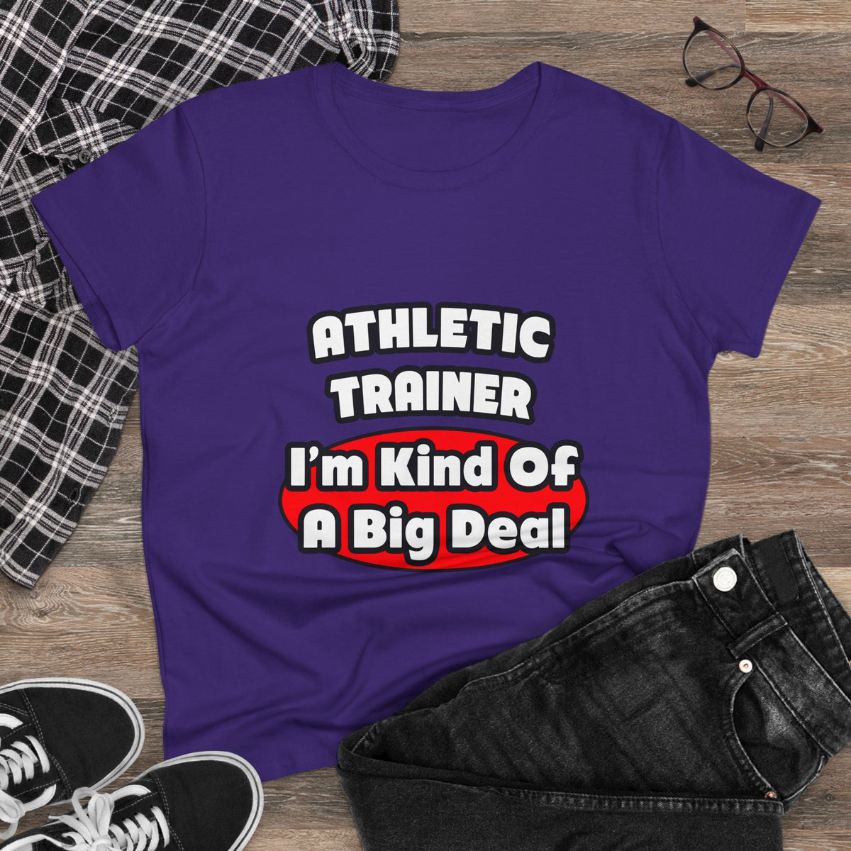 Athletic Trainer ... Big Deal - Women's Midweight Cotton Tee