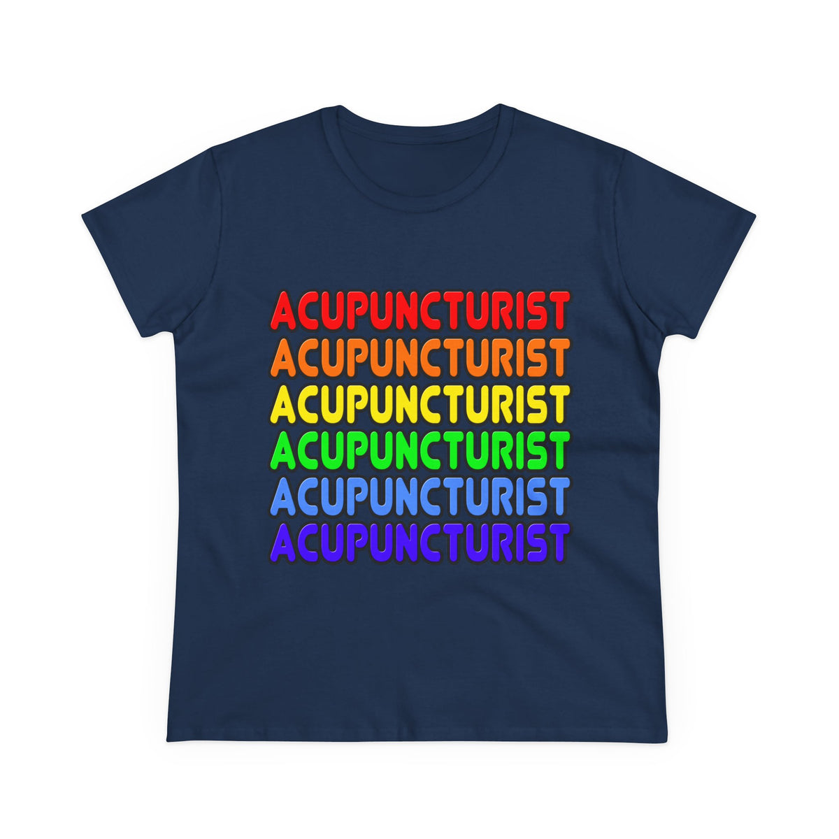 Rainbow Acupuncturist - Women's Midweight Cotton Tee